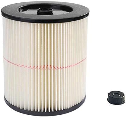 Craftsman Shop Vac Wet/Dry Vacuum Cartridge Filter - Red Stripe (17816 9-17816) - Compatible with Models 5, 6, 8, 12 & 16 (32 Gal.) - 8.5 Inches - White/Red - Ideal for Dust Collection & Workshop Cleaning Since 1988