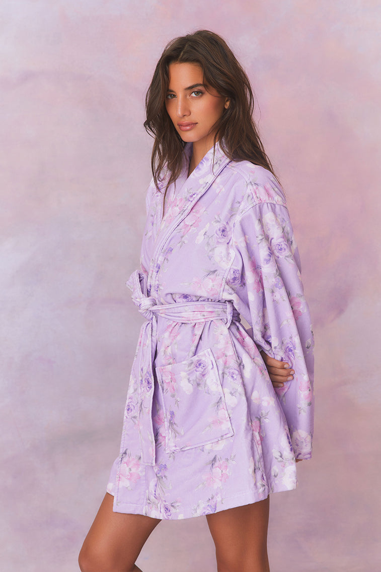 Soft Indie Cotton Bath Robe for Women - Cozy & Absorbent Spa Robe - Perfect for Relaxing at Home, After Shower & Spa Days