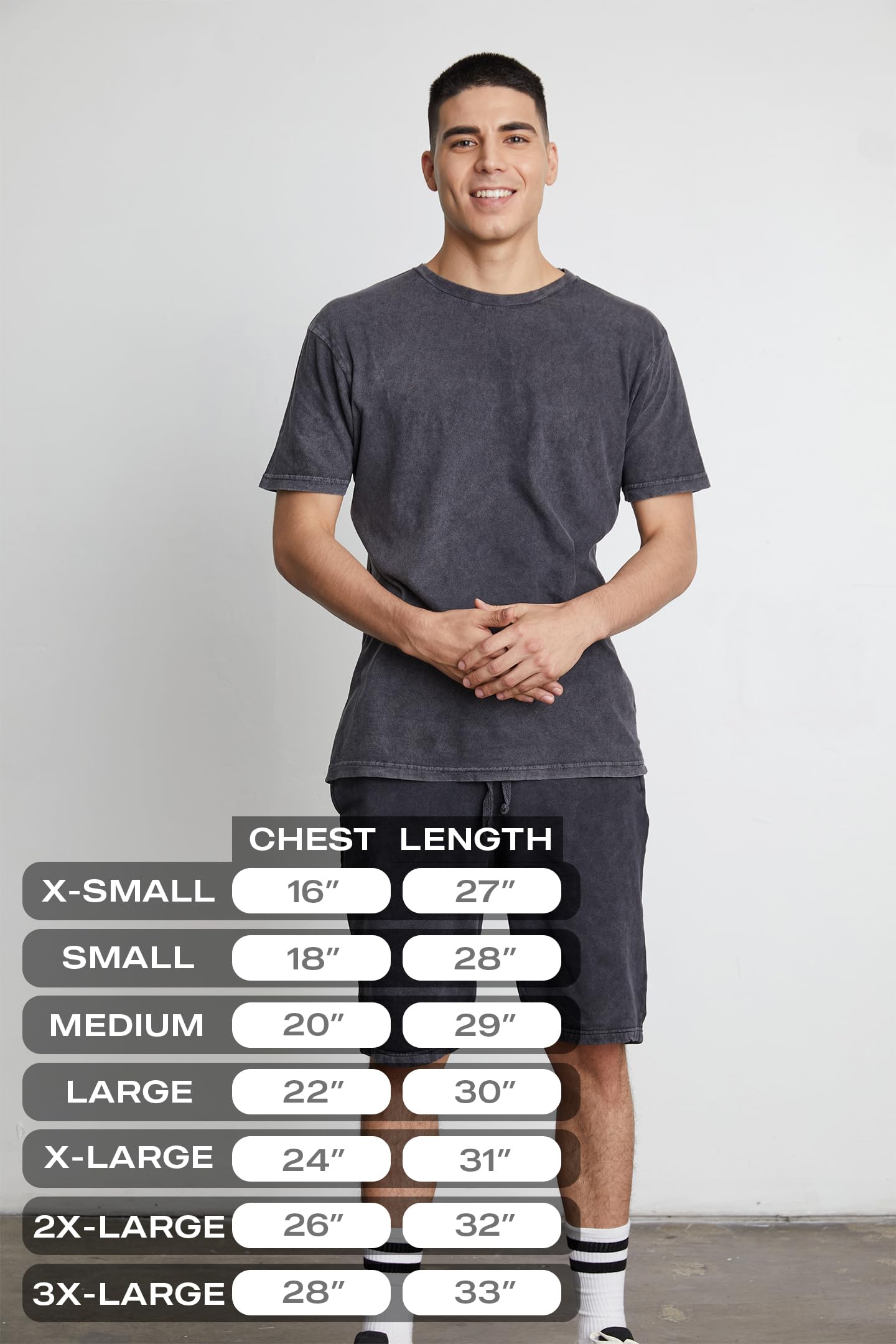 Vintage Distressed Faded T-Shirt for Men - Soft Mineral Wash Hipster Tee - Perfect for Casual Wear, Street Style & Everyday Outfits
