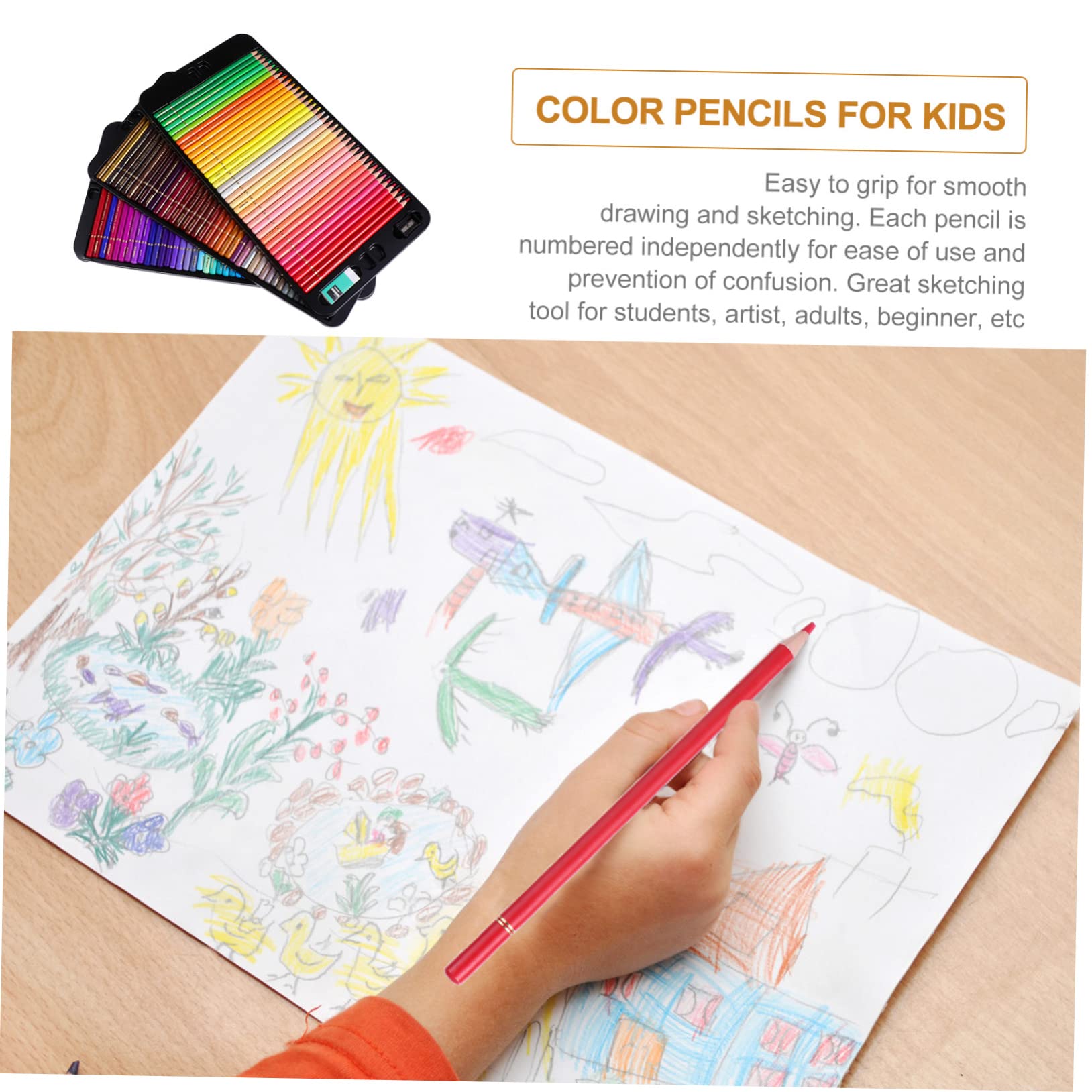Cabilock 120 Oily Colored Pencils Set - Professional & Beginner Artist Drawing Pencils Kit with Wooden Case - Perfect for Sketching, Shading, and Coloring Books