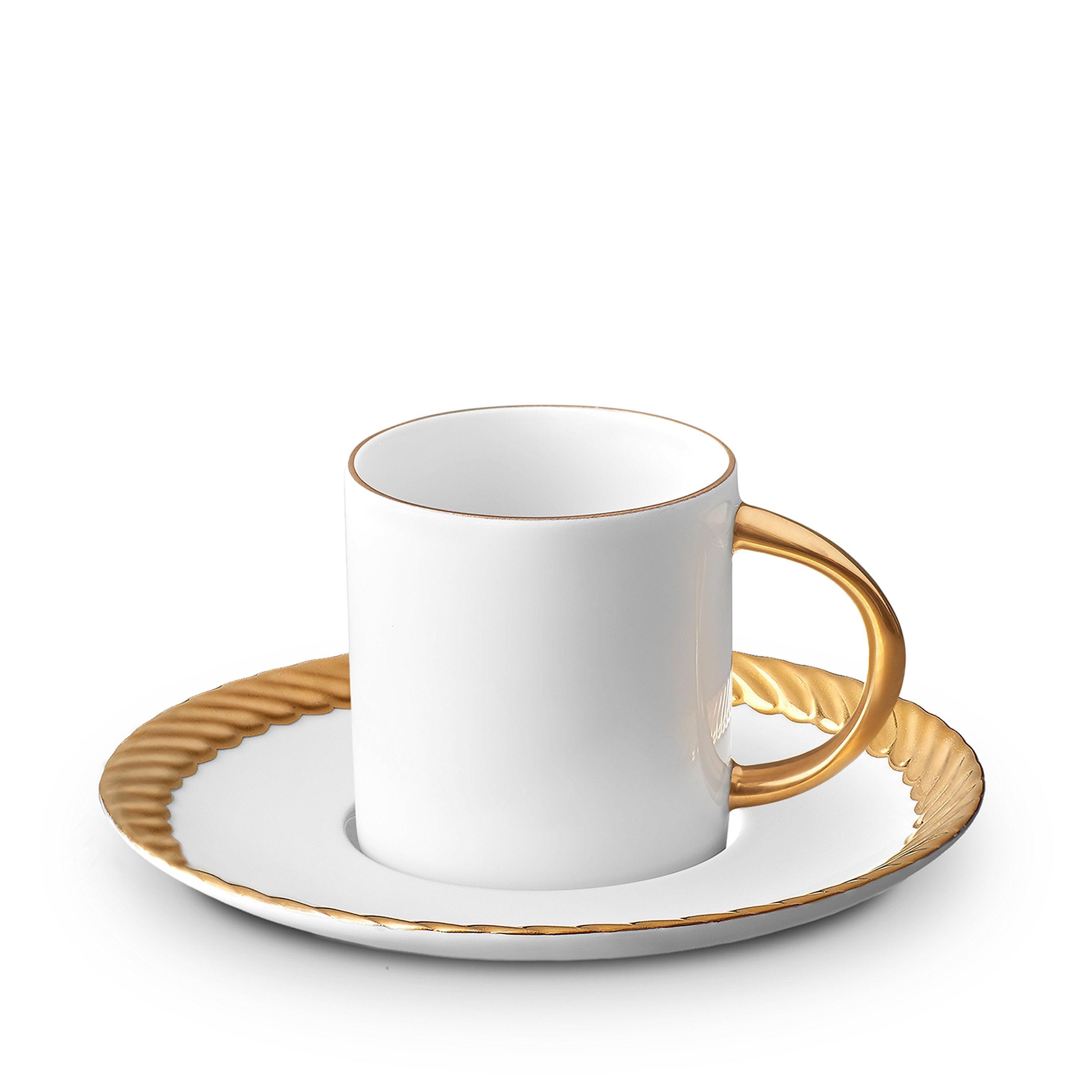 Premium Espresso Cup and Saucer Set - Handmade Ceramic Coffee Cups for Espresso, Cappuccino & Latte - Perfect for Home, Office & Cafe Use