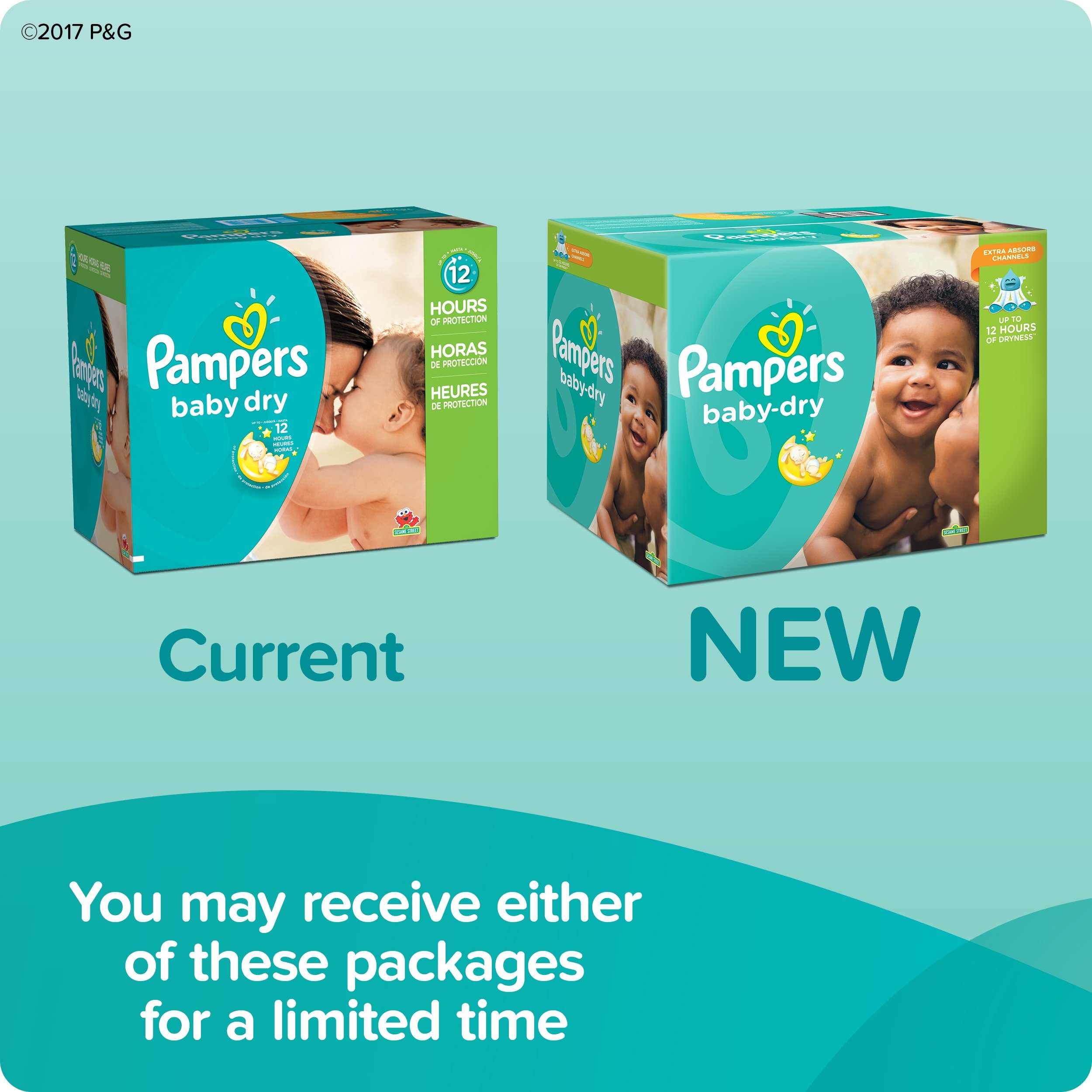 Pampers Baby Dry Diapers Size 4 (180 Count) - Ultra Absorbent Overnight Protection for Active Babies - Perfect for Nighttime & Daycare Use