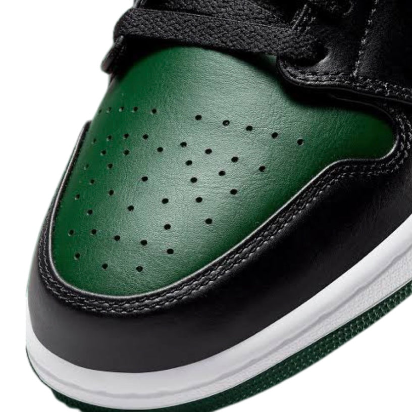 Air Jordan 1 Low Noble Green Toe Men's Basketball Shoes - Stylish Sneakers for Casual Wear, Street Fashion & Sports