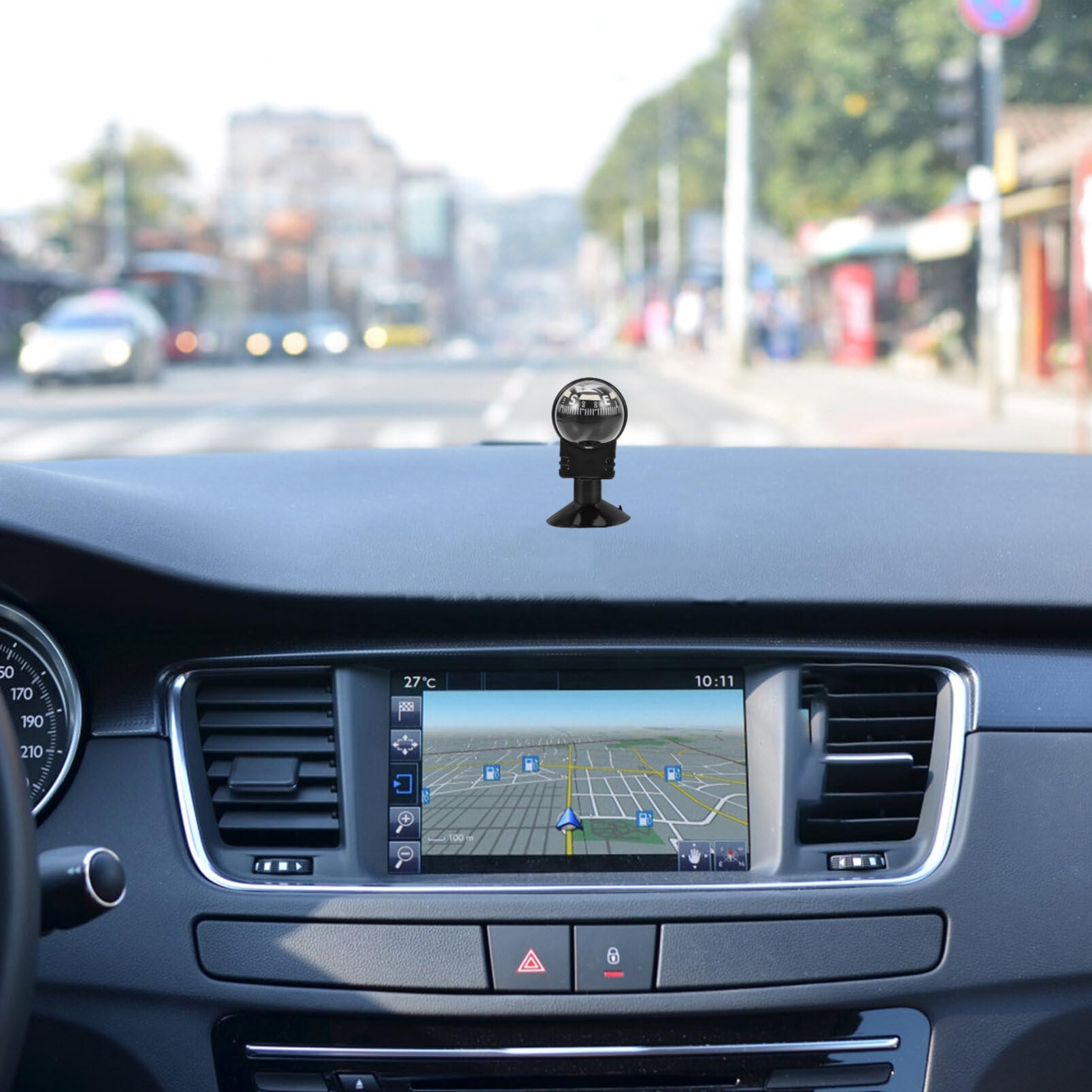 HANABASS Car Compass Ball - 360° Swivel Dashboard Compass for Cars, Trucks & Boats | Accurate Navigation, Stylish Auto Interior Decoration | Perfect for Road Trips, Off-Roading & Marine Adventures