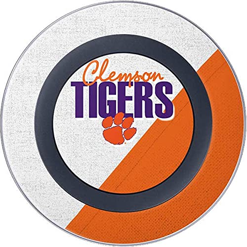 Officially Licensed Clemson Tigers College Design Skin Decal Compatible with Samsung Wireless Charger - Perfect for Dorm Rooms, Game Days & Tiger Fans