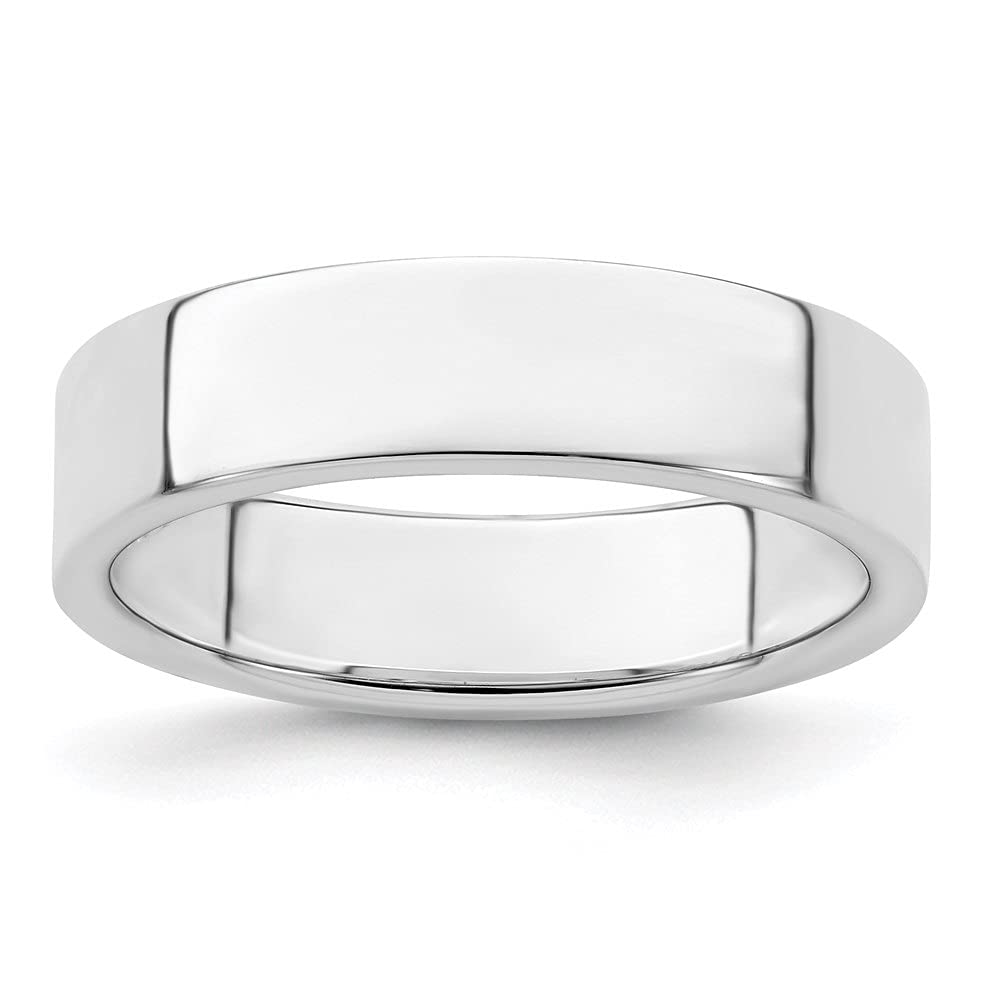 Diamond2Deal 925 Sterling Silver 5mm Flat Wedding Band Ring for Women & Men - Perfect for Engagement, Anniversary, and Everyday Wear