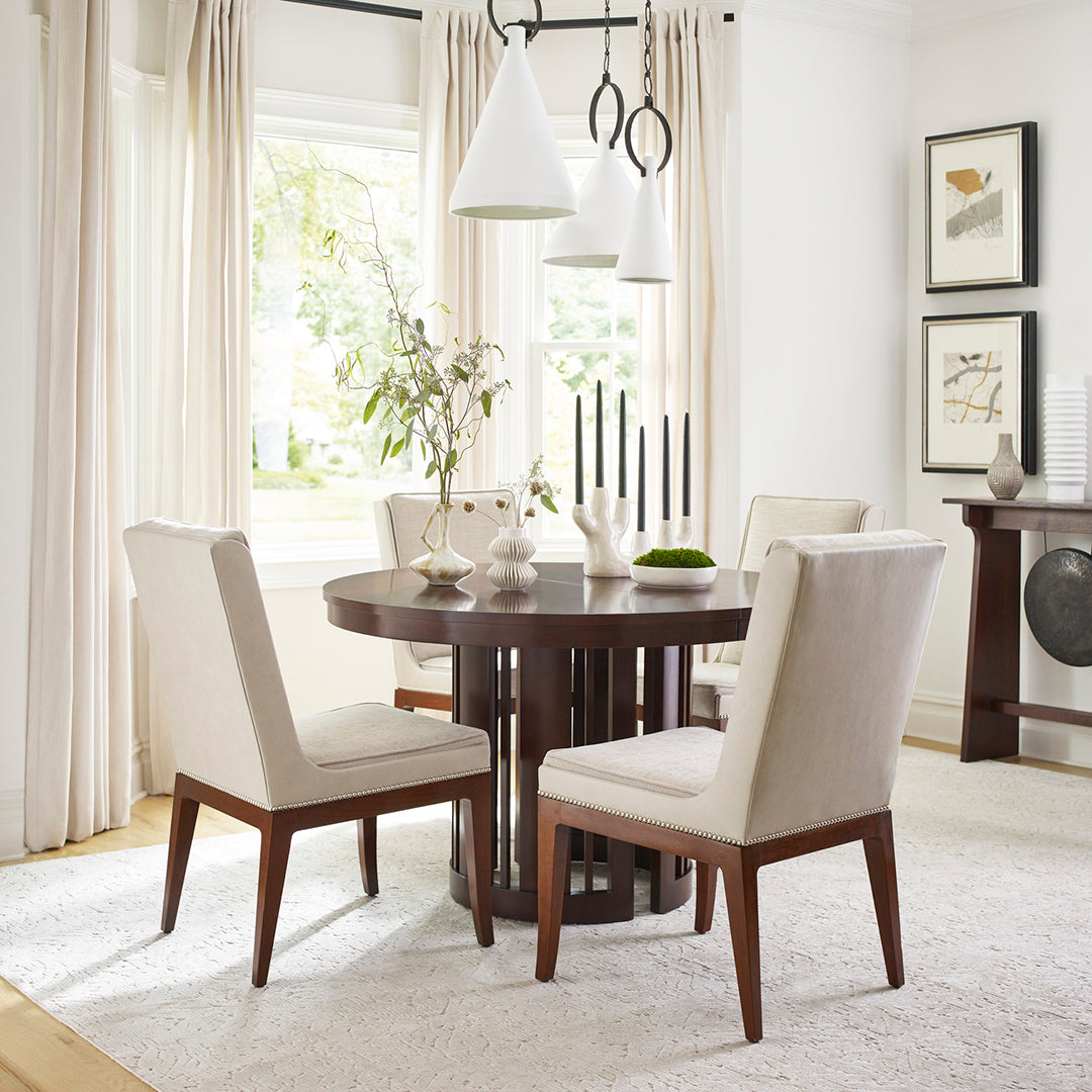 Park Slope Round Dining Table – Modern Wooden Kitchen Table for 4-6 People | Perfect for Small Spaces, Breakfast Nooks & Cozy Family Meals