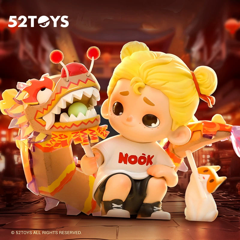 NOOK Dragon Dance Performer Hanging Card - Chinese New Year Decoration for Home, Office & Party | Festive Wall Decor & Gift Idea