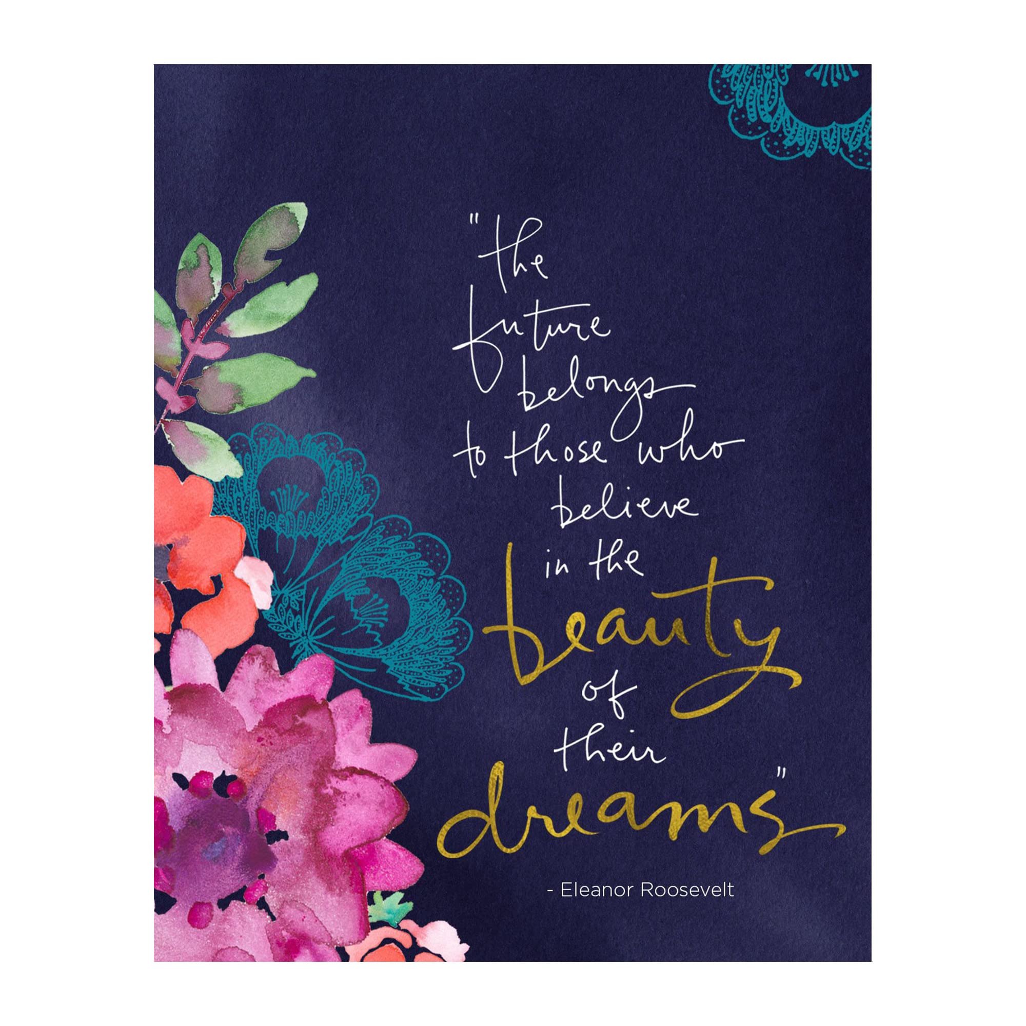 Inspirational Wall Art Print - Motivational Colorful Flowers Quote Poster for Living Room, Office, Library & Home Decor | Unframed 8x10 | Perfect for Gifts, Work Spaces & Aesthetic Room Decor