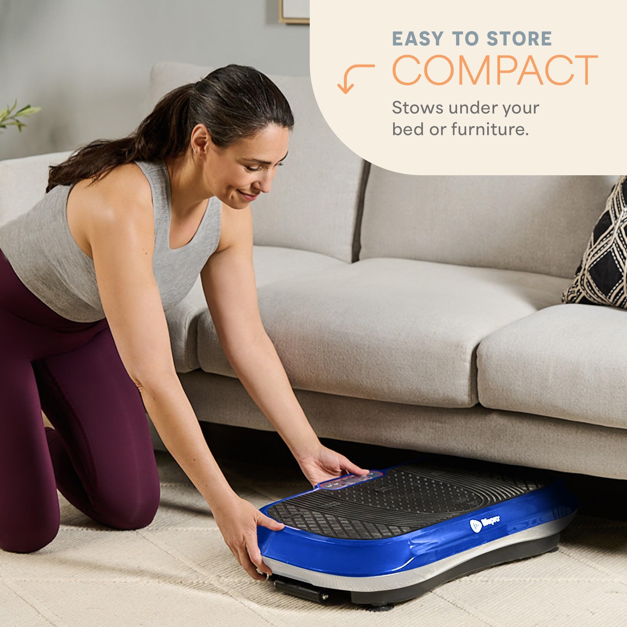 Lifepro Waver Vibration Plate Exercise Machine - Powerful Whole Body Vibration Platform for Muscle Activation, Strength Training & Fat Burning | Includes Resistance Bands | Home Gym Equipment for Weight Loss & Toning | Perfect for Home Workouts & Recovery