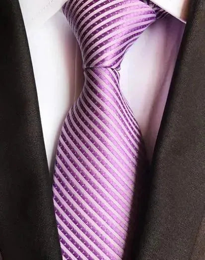 Premium Silk Necktie for Men - Elegant Striped & Plaid Patterns - Perfect for Business, Weddings & Formal Occasions