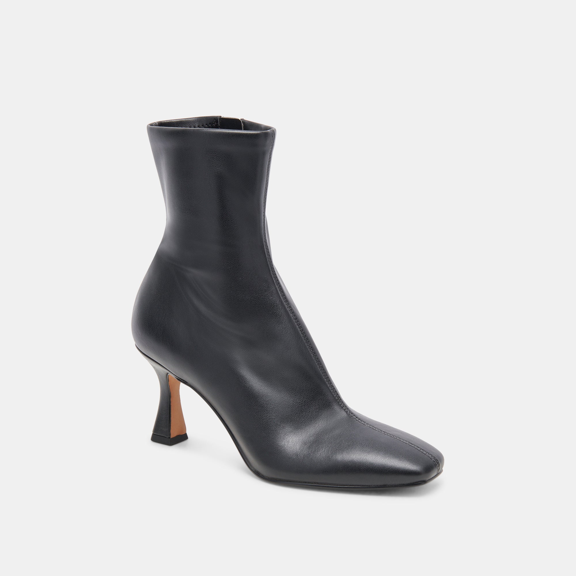 GLAMOR Women's Wide Calf Knee High Boots - Black Leather Stella Style for Comfort & Fashion | Perfect for Office, Casual Wear & Winter Outfits