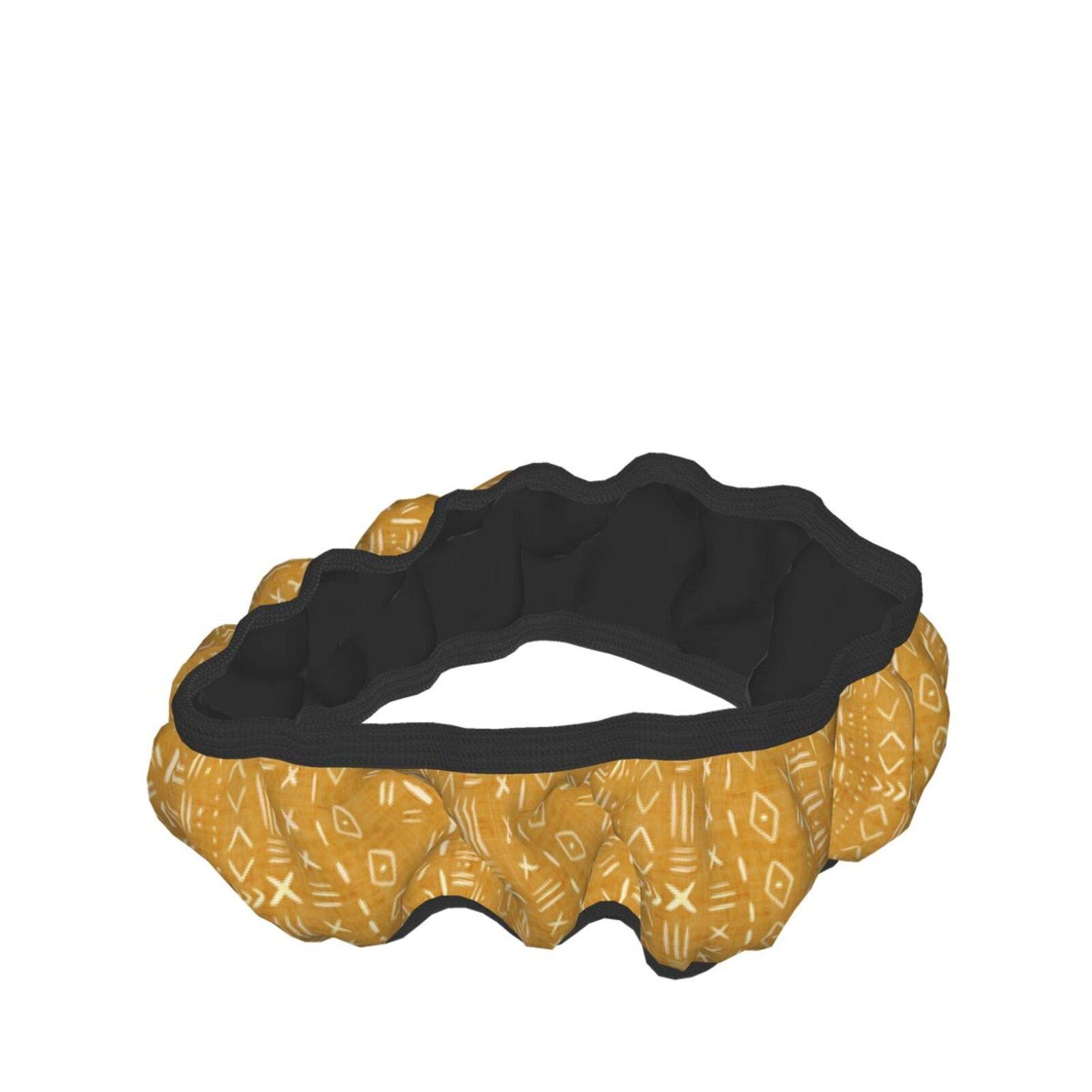 Universal 15 Inch Bohemian Tribal Car Steering Wheel Cover - Mustard Color for Women, Men & Girls | Non-Slip Grip & Stylish Protection for Daily Commute & Road Trips