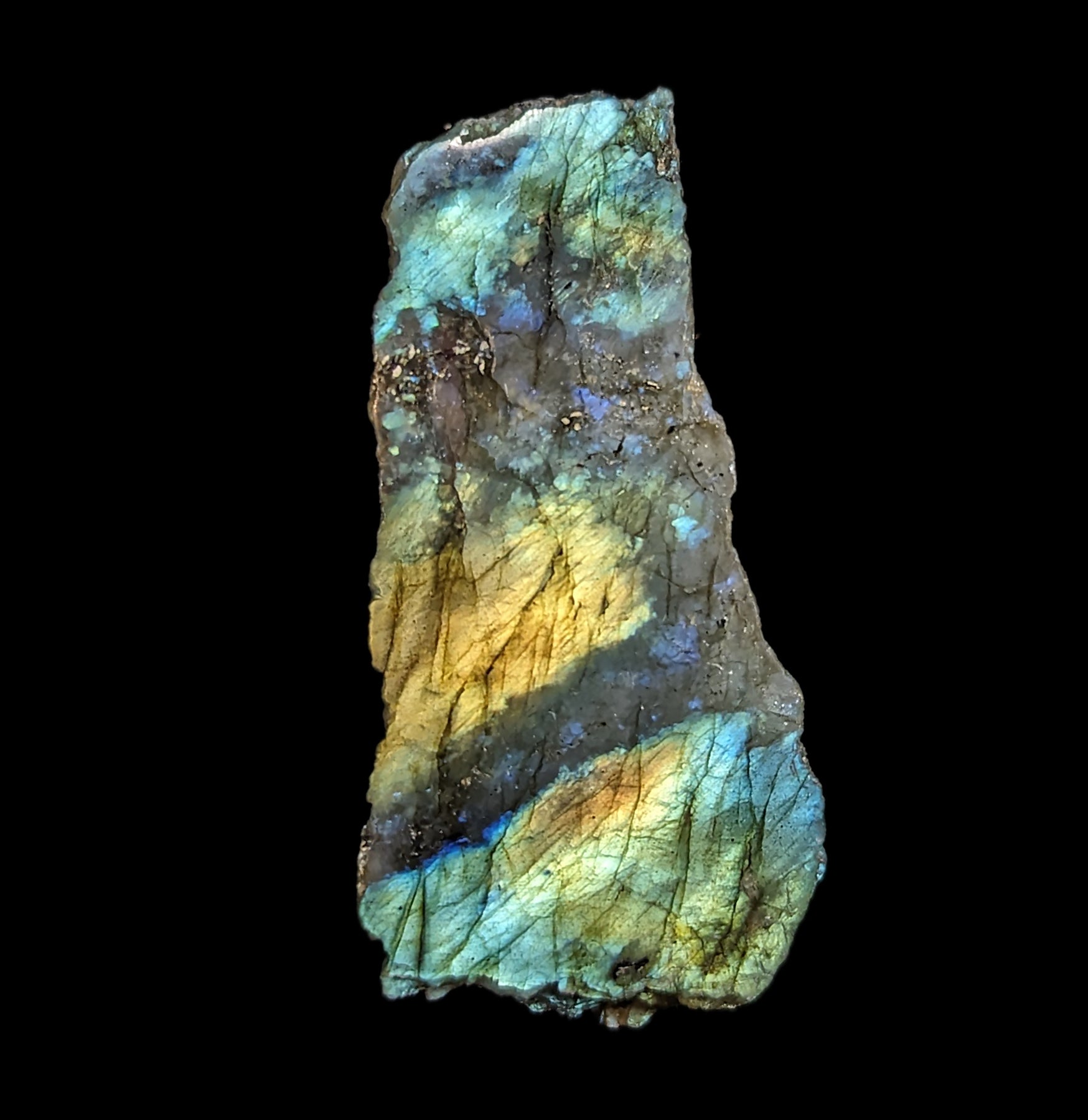 Natural Polished Labradorite Slice - Healing Crystal for Jewelry Making, Home Decor & Meditation | Perfect for Necklaces, Bracelets & Spiritual Gifts
