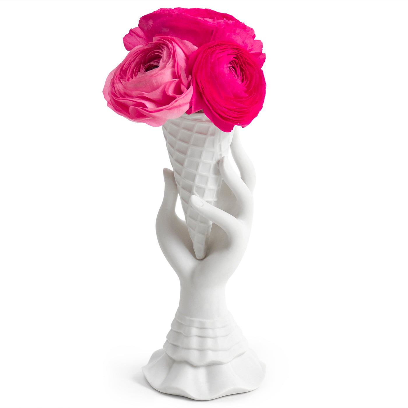 i Scream Vase - Unique Ice Cream Shaped Ceramic Vase for Home Decor, Gift & Flower Arrangement - Perfect for Living Room, Bedroom & Office Decorations