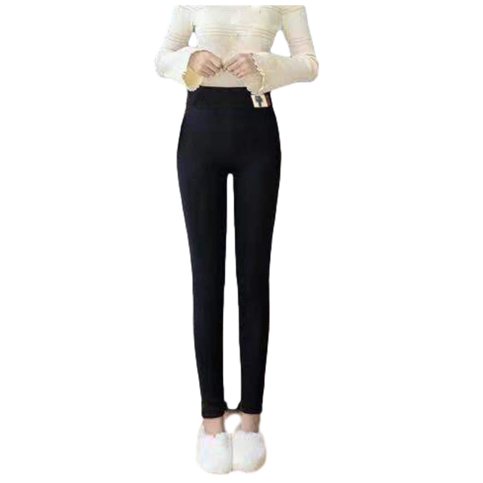 Boddenly Super Thick Cashmere Leggings for Women - Winter Thermal Wool Pants - Soft & Warm Fleece Lined Leggings for Cold Weather, Yoga, Lounge & Outdoor Activities