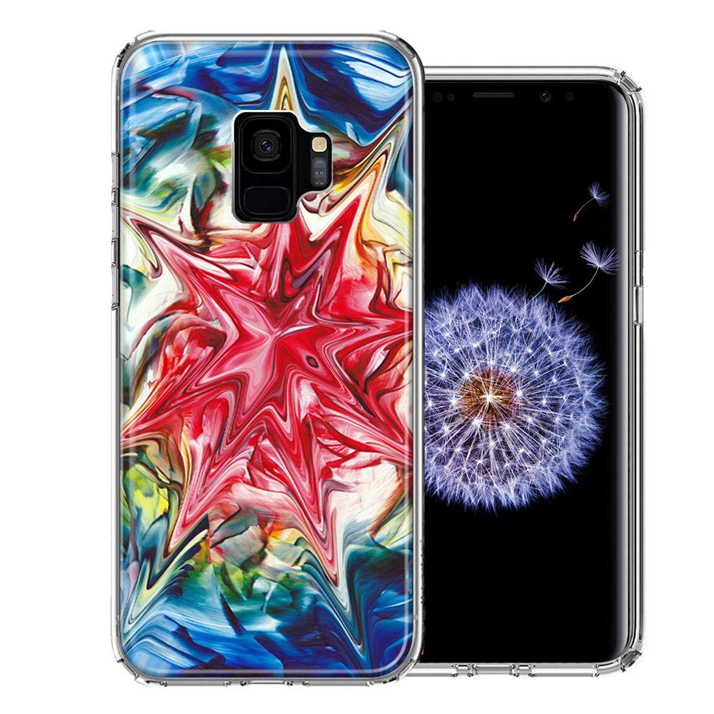 Tie Dye Abstract Design Double Layer Protective Case for Samsung Galaxy S9 - Durable Phone Cover with Shock Absorption for Everyday Use & Outdoor Activities