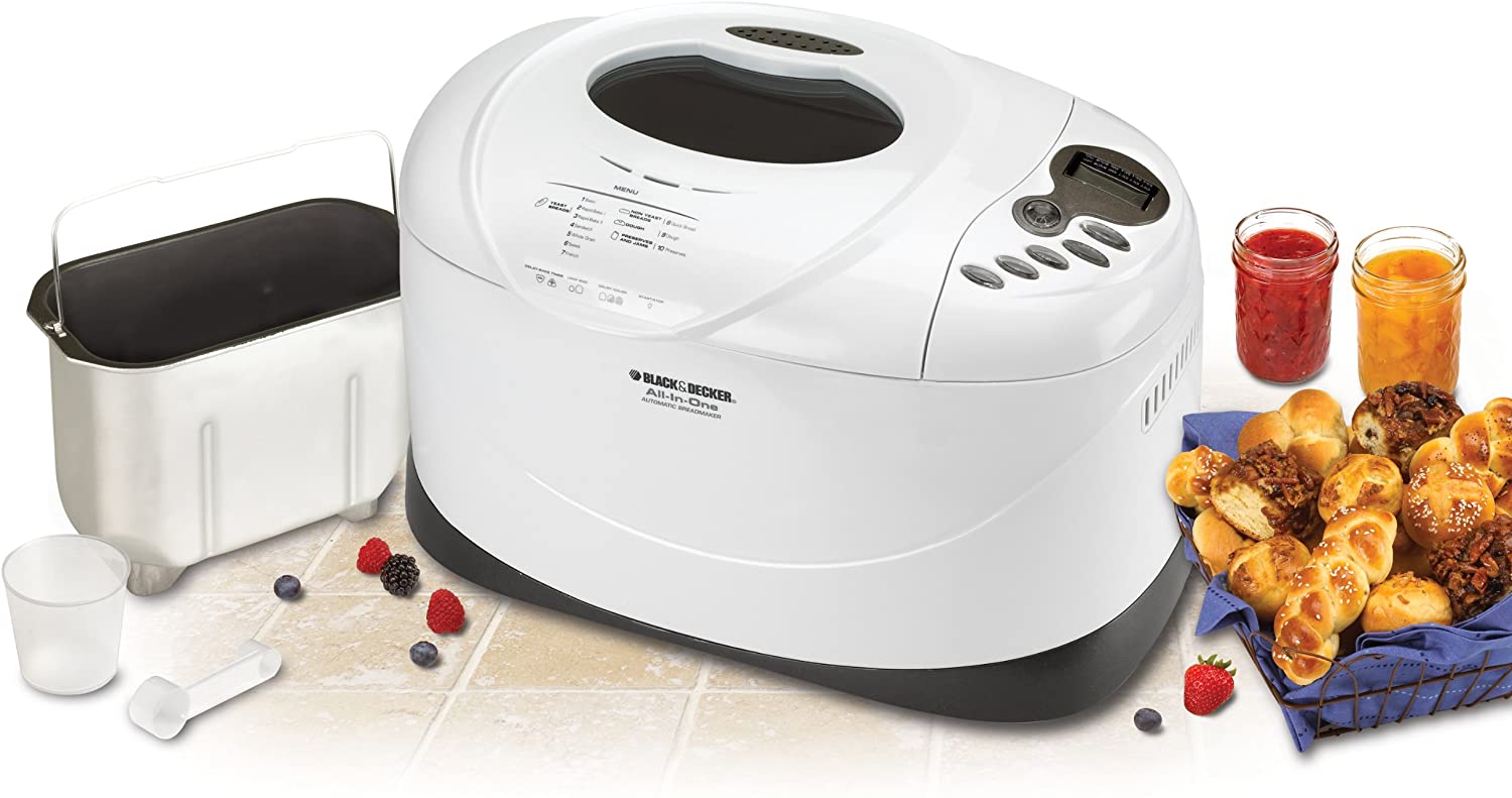 BLACK+DECKER Deluxe Bread Maker with 3lb Loaf Capacity - Factory Certified & Full Warranty (Model B2300) - Perfect for Homemade Bread, Artisan Loaves & Family Baking