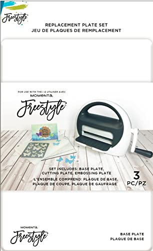 Momenta Die Cut Machine Replacement Plates - 3 Piece Set with Base, Cutting & Embossing Plates for Freestyle Cutting Machine | Perfect for DIY Crafts, Scrapbooking & Card Making