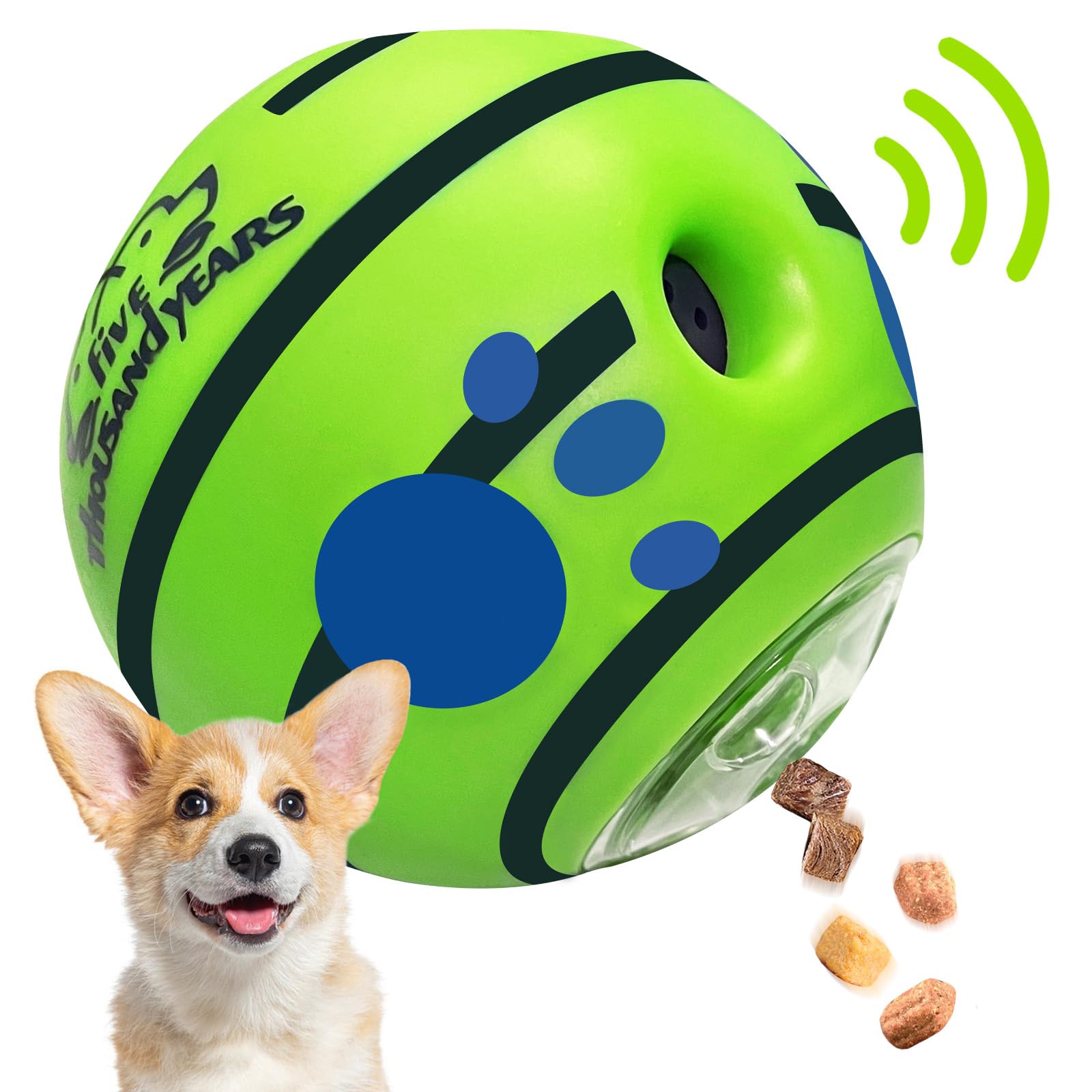 Interactive Wobble Dog Treat Ball - Puzzle Toy with Treat Dispenser & Squeaker for Small to Medium Dogs - Perfect for Indoor Play, Training Rewards, and Mental Stimulation
