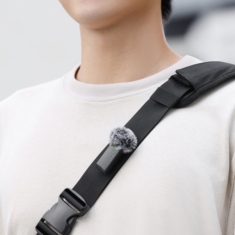 Ulanzi A100 Wireless Lavalier Microphone for iPhone Android - Clip-on Omnidirectional Mic with Noise Reduction for YouTube, Vlogging, Live Streaming & Interviews