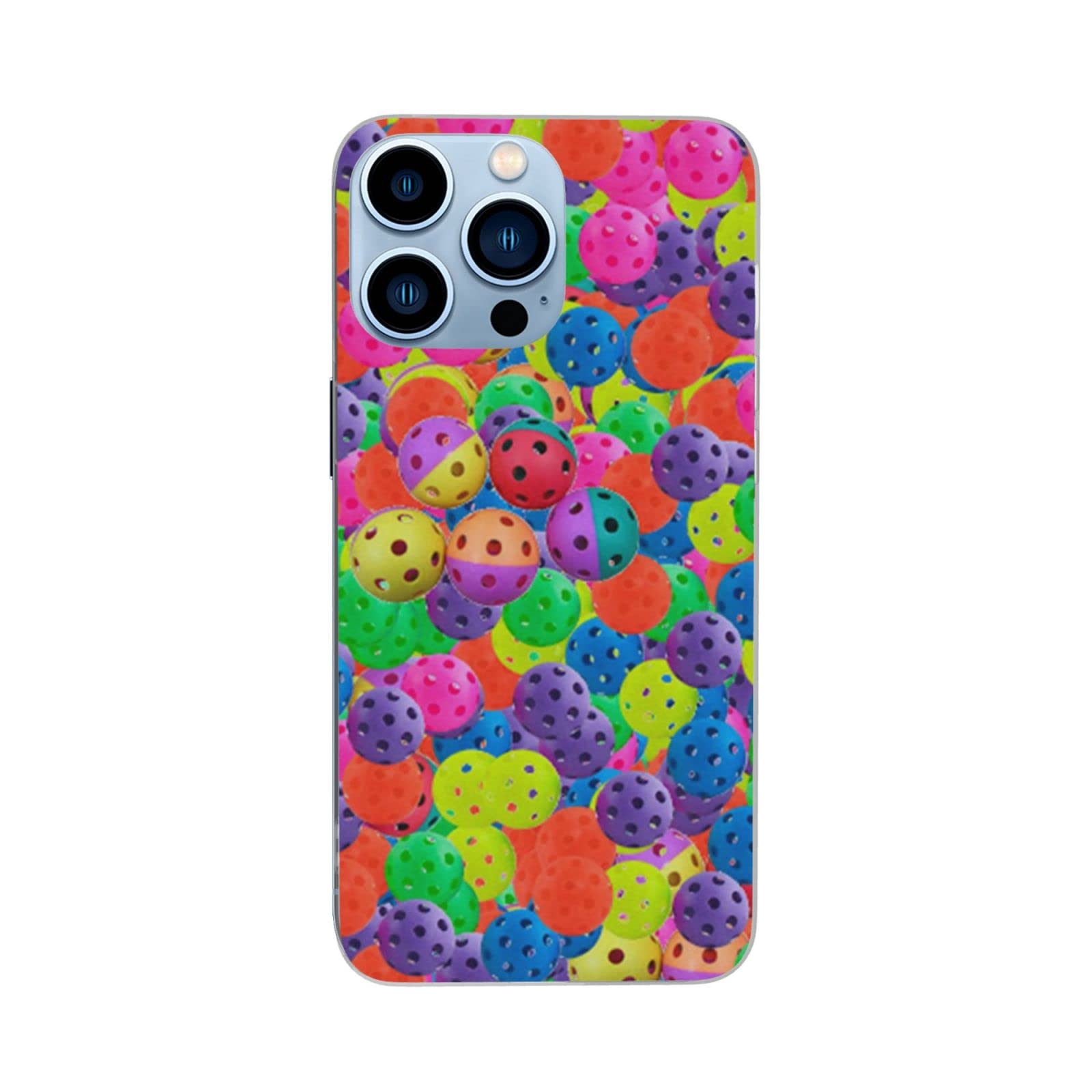 Premium Pickleball Pattern Shockproof Phone Case for iPhone 13 Pro (6.1