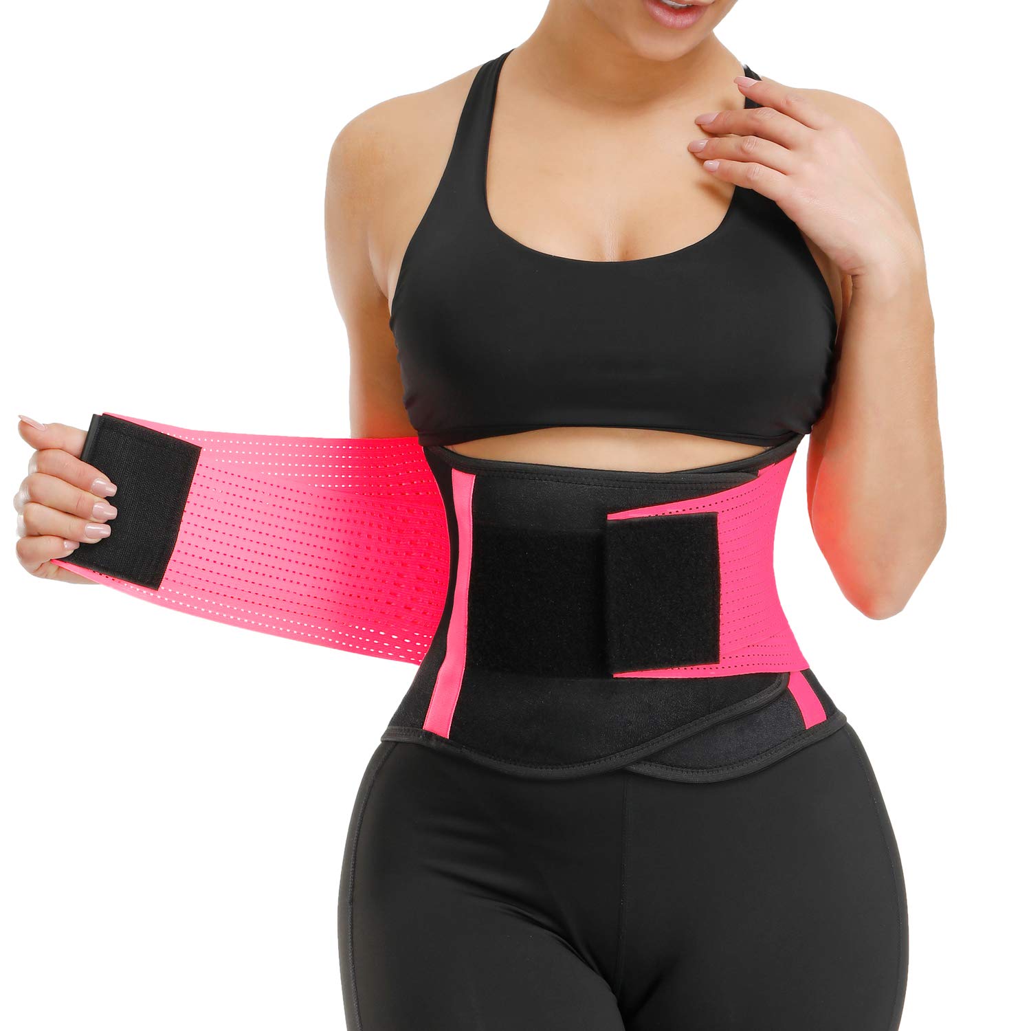 VENUZOR Waist Trainer Belt for Women - Slimming Body Shaper & Waist Cincher - Postpartum Recovery & Workout Girdle - Tummy Control Corset for Weight Loss & Gym Training (Black, Medium) - Perfect for Post-Pregnancy, Yoga & Fitness