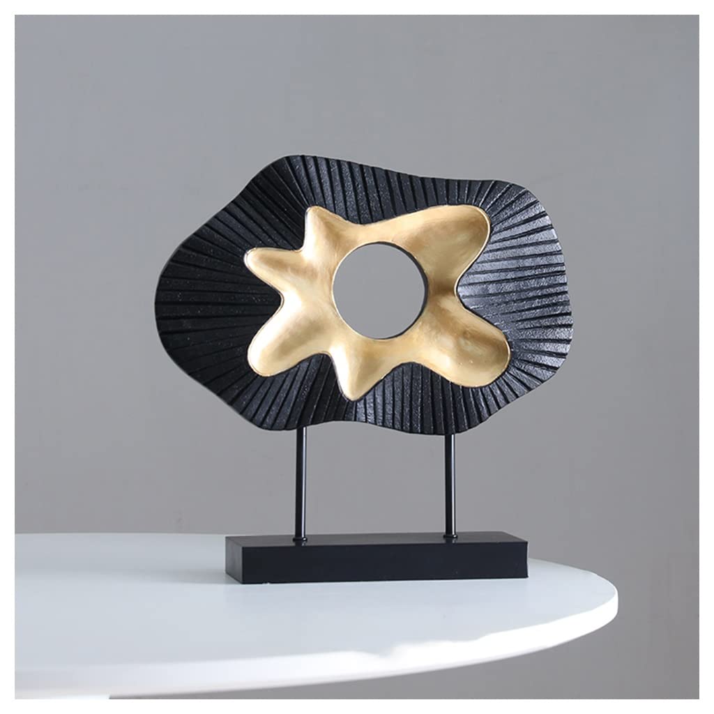 Abstract Resin Sculpture - Modern Bookshelf Decor, Farmhouse Living Room Centerpiece, Unique Bedroom & TV Stand Accent - Perfect for Home, Office & Gift Giving