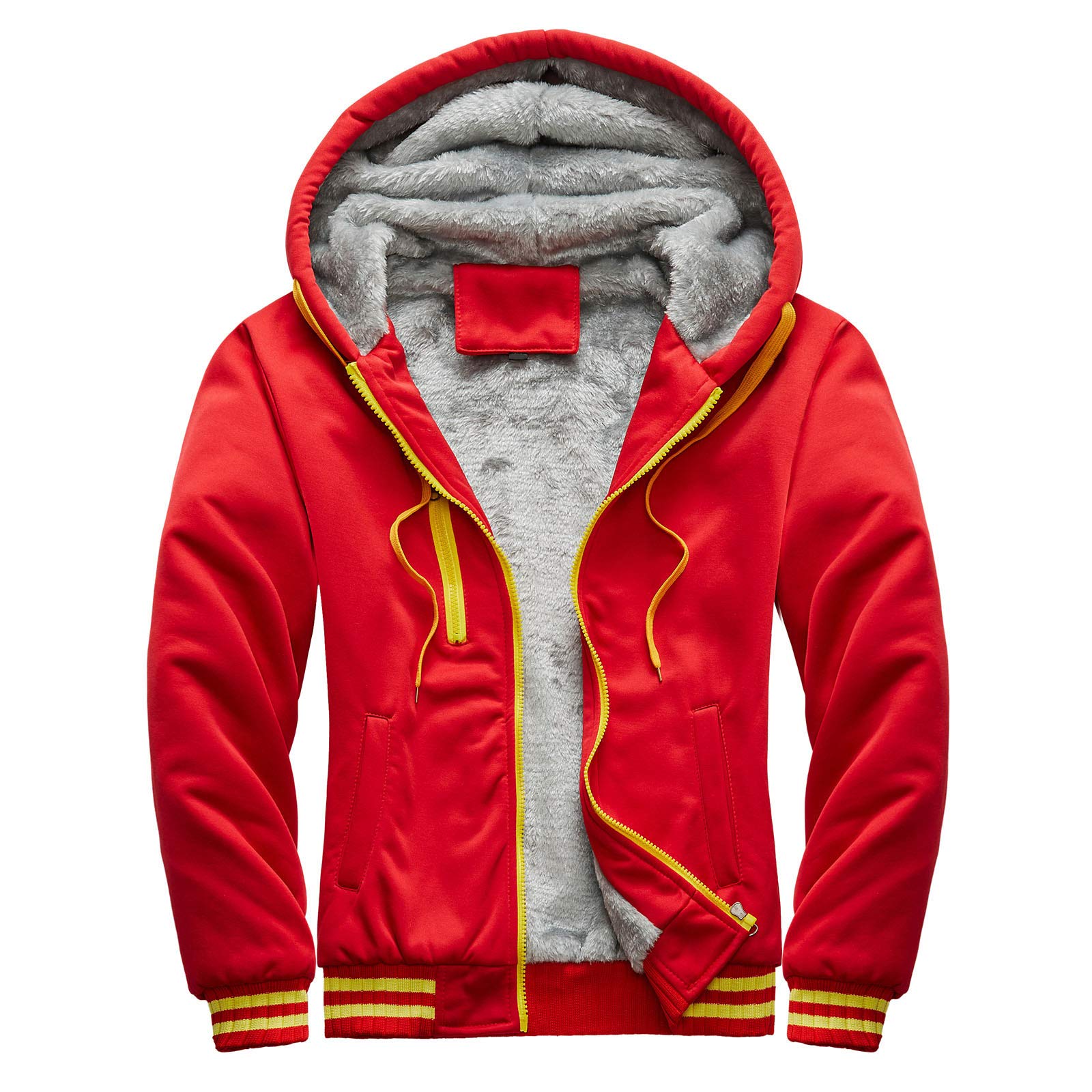 Men's Winter Hoodie - Fleece-Lined Zipper Sweatshirt Jacket for Cold Weather | Warm Pullover Coat for Outdoor Activities & Casual Wear