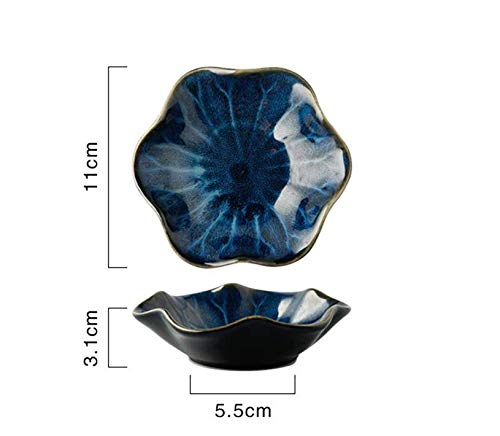 Premium Japanese Ceramic Dipping Bowls Set of 4 - Multipurpose Soy Sauce Dishes for Sushi, Dumplings & Appetizers - Elegant Small Side Dish Bowls for Seasoning & Dipping Sauces
