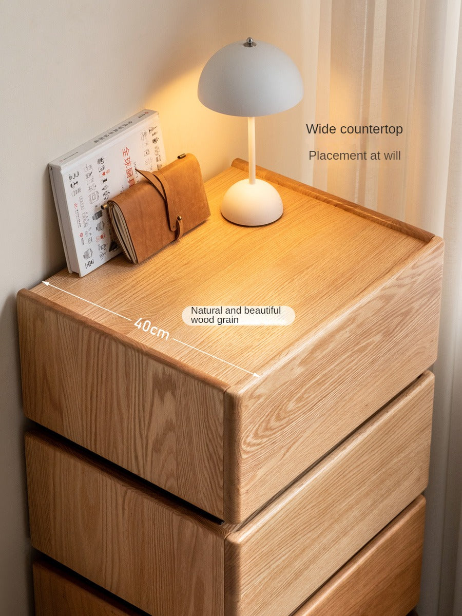 Premium Black Walnut, Cherry & Oak Solid Wood Nightstand with Customizable Storage | Modern Bedside Table for Bedroom, Living Room & Office