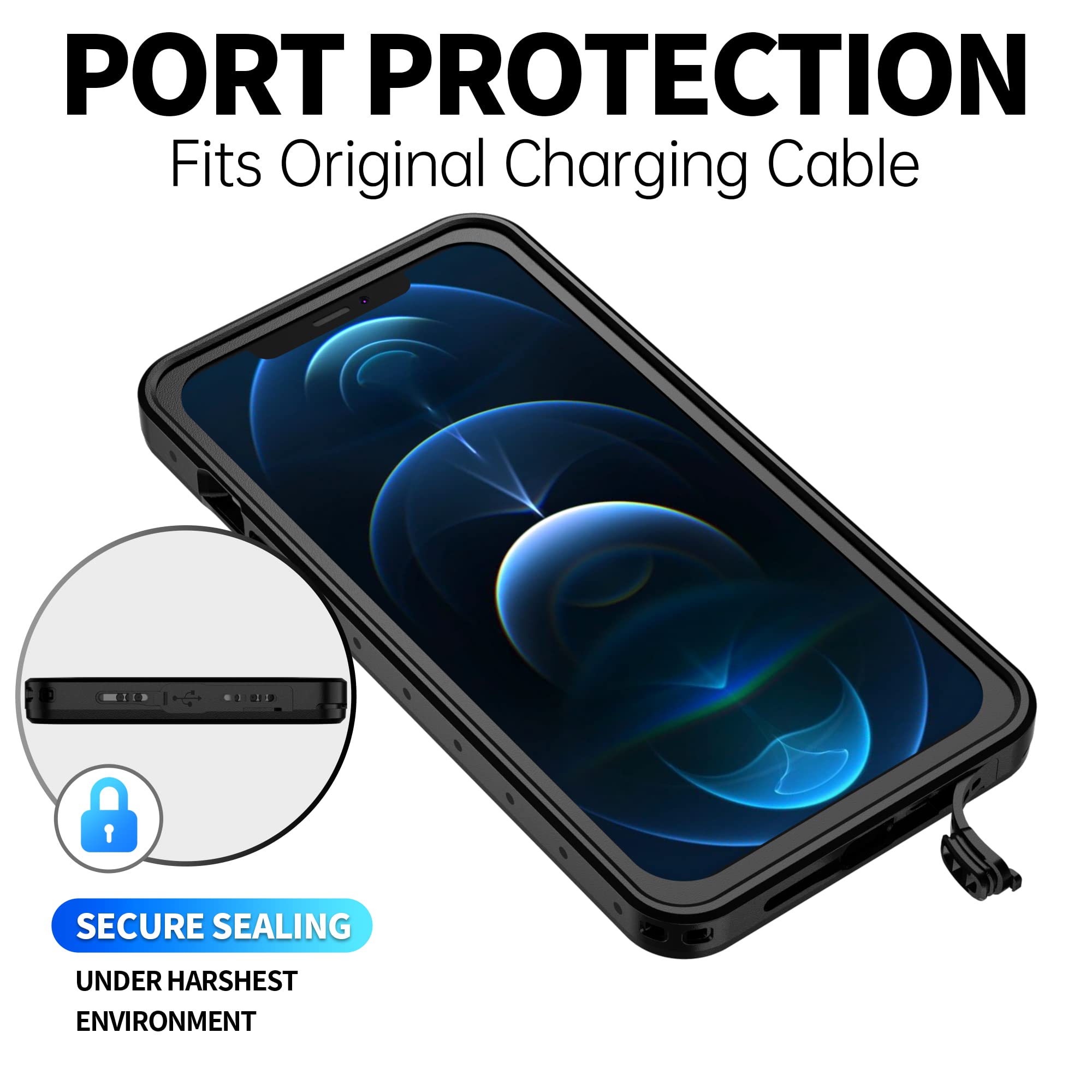 BEASTEK Waterproof Case for iPhone 12 Pro Max (6.7