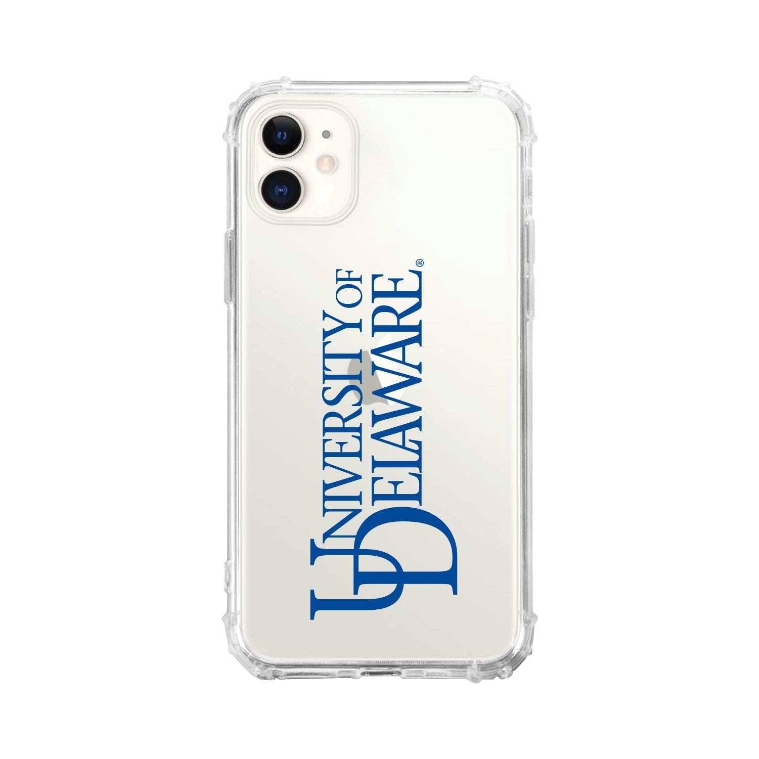 OTM Essentials Rugged Phone Case for iPhone 13 Pro Max - Shockproof Protective Cover with Reinforced Edges | University of Delaware Classic White Design | Perfect for College Students, Outdoor Activities & Daily Protection