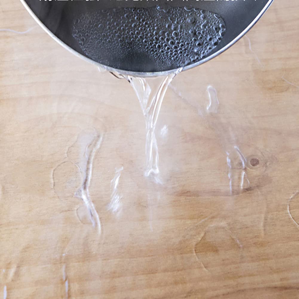 Clear Plastic Tablecloth - 60 x 84 Inch (152x213cm) Waterproof Transparent Table Cover for Dining Room, Kitchen, Party & Outdoor Use - Durable & Easy Clean Desk Protector Mat for Family Gatherings, Restaurants & Events