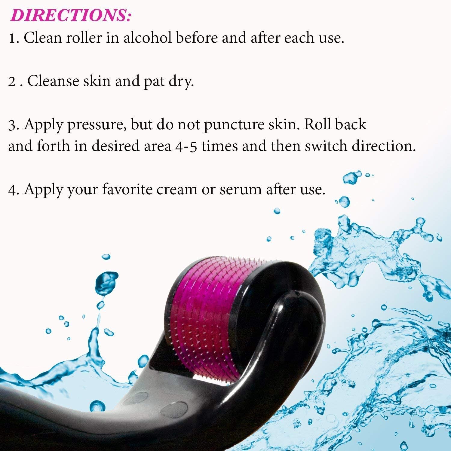 Agrogreen 0.5mm 540 Titanium Needle Hair Growth Roller | Repair Damaged Hair & Stimulate Follicles | Safe & Effective Derma Roller for Thicker Hair | At-Home Scalp Treatment for Men & Women | Pack of 1