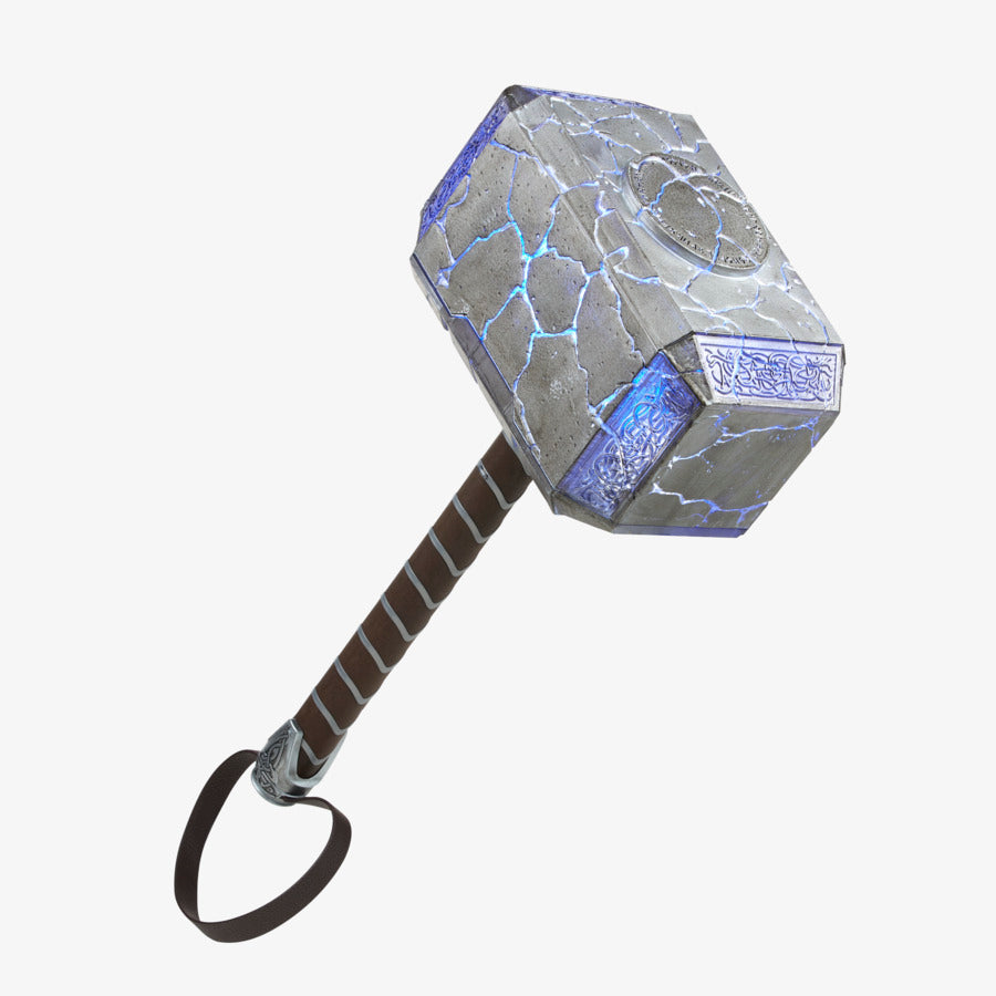 Marvel Legends Series Mjolnir Electronic Hammer - Thor: Love and Thunder Collectible Replica with Light & Sound Effects - Perfect for Cosplay, Display & Marvel Fans Gift
