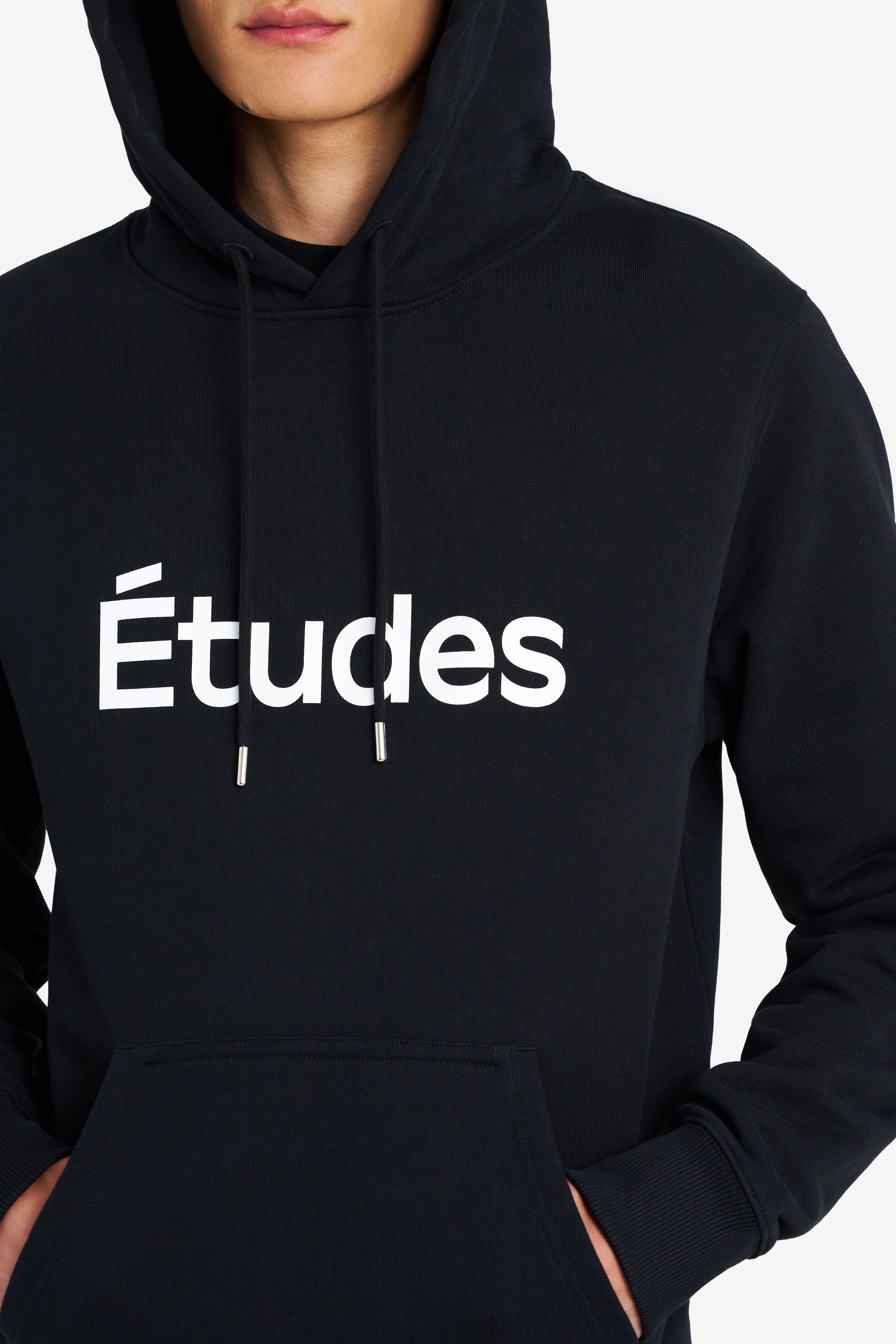ÉTUDES Black Regular Hoodie - Comfortable & Stylish Unisex Pullover for Casual Wear & Street Fashion