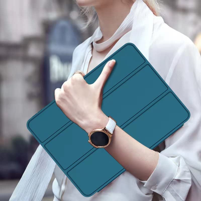 Premium iPad Air 11/10.9 Inch Case for M3 2025 & M2 2024 Models - Compatible with iPad Air 5th/4th Gen (2022/2020) - Auto Wake/Sleep & Touch ID Support - Teal Blue Protective Cover - Perfect for Work, Travel & School Use
