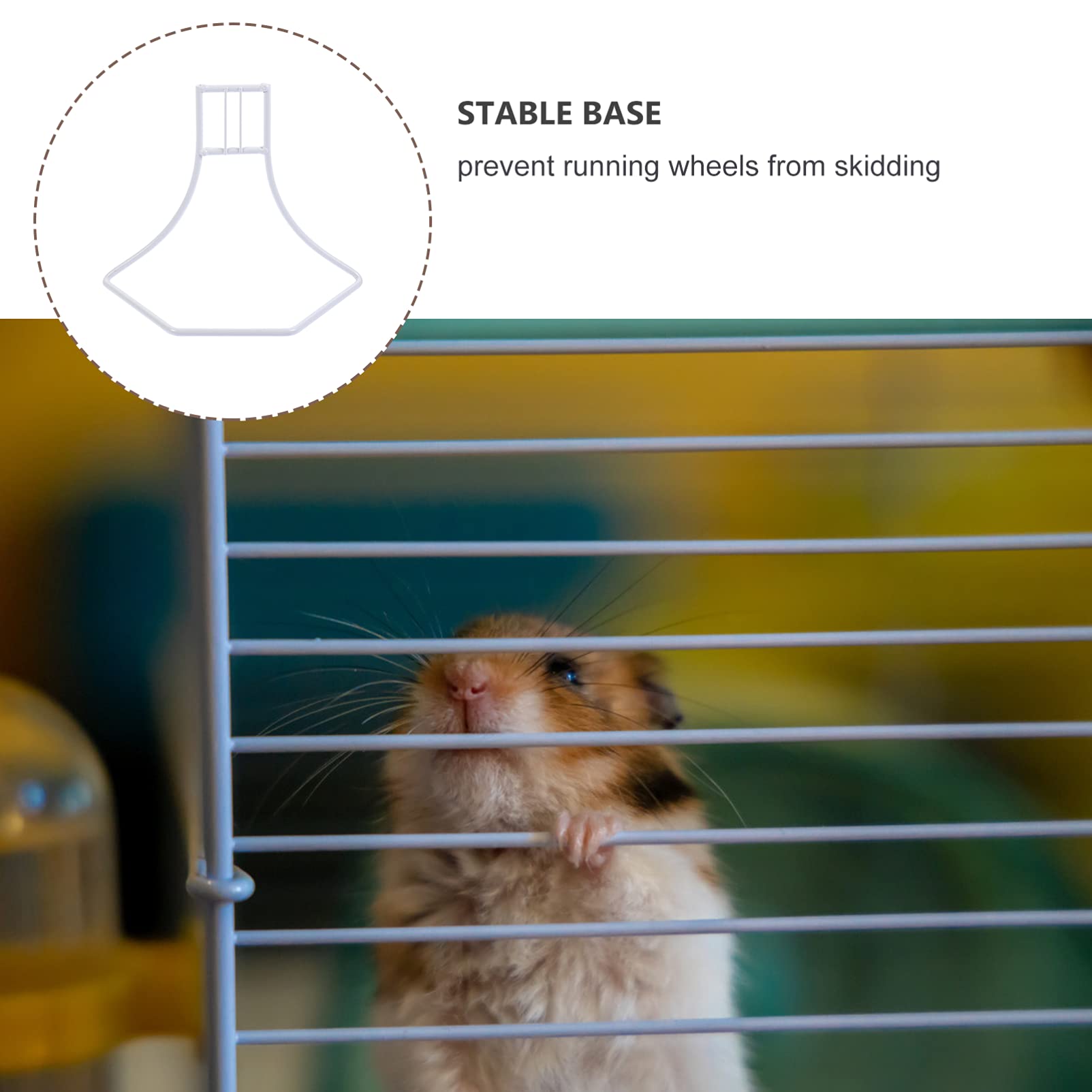 POPETPOP 1pc Hamster Running Wheel Stand - Durable Iron Bracket for Small Pet Exercise Wheel - Hamster Wheel Holder for Cage Accessories - Perfect for Hamster Toys & Small Animal Fitness (Ideal for Hamster Cages & Playtime)