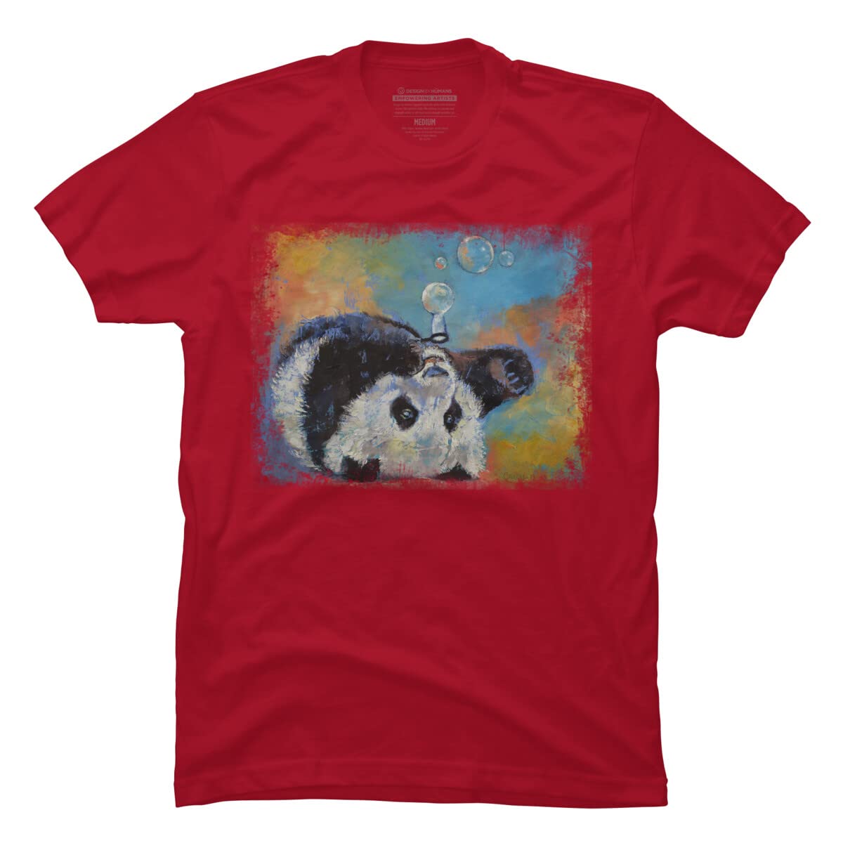 Design By Humans Men's Blowing Bubbles Graphic T-Shirt by Creese - Soft Cotton Casual Tee for Streetwear & Everyday Outfits