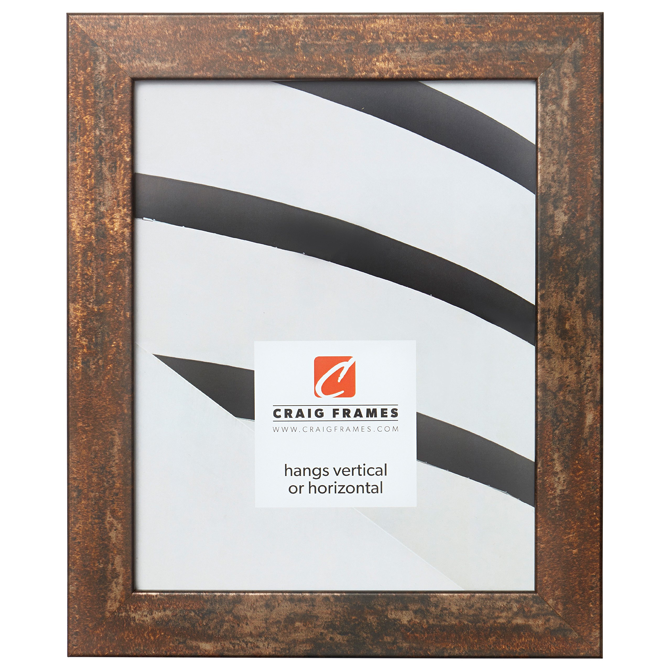 Craig Frames Bauhaus 125 Picture Frame - 8x10 Inch Rust Finish - Modern Wood Photo Display for Home & Office Decor - Perfect for Wall Art, Family Photos, and Graduation Portraits
