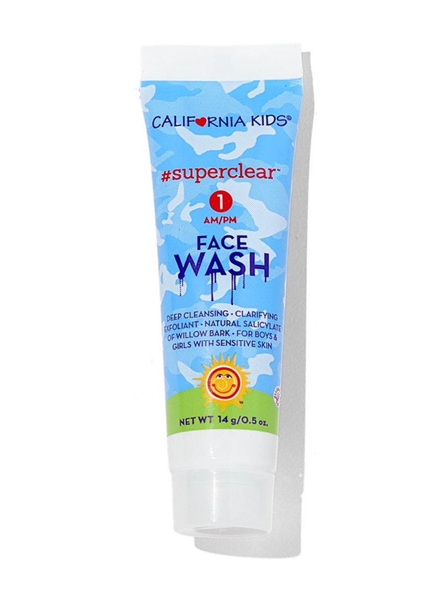 California Kids® #SuperClear™ Gentle Face Wash for Sensitive Skin - Sample Size | Ideal for Travel, Gym & On-the-Go Skincare