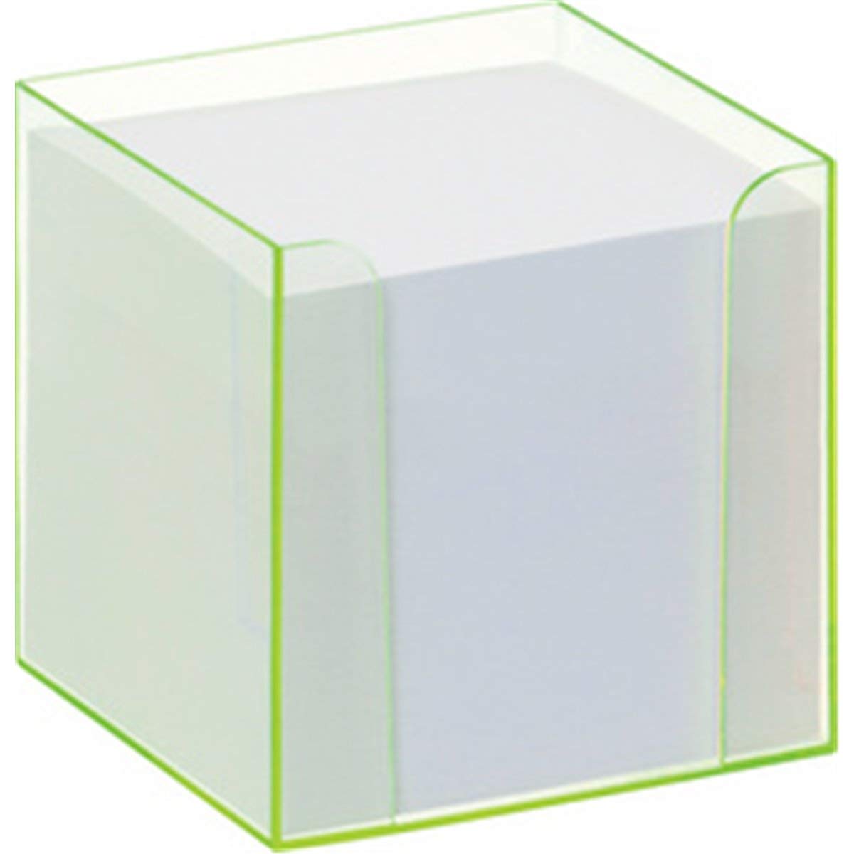 9907/1 Clear Orange Note Box - Transparent Storage for Office, School & Home Organization - Perfect for Sticky Notes, Index Cards & Small Supplies