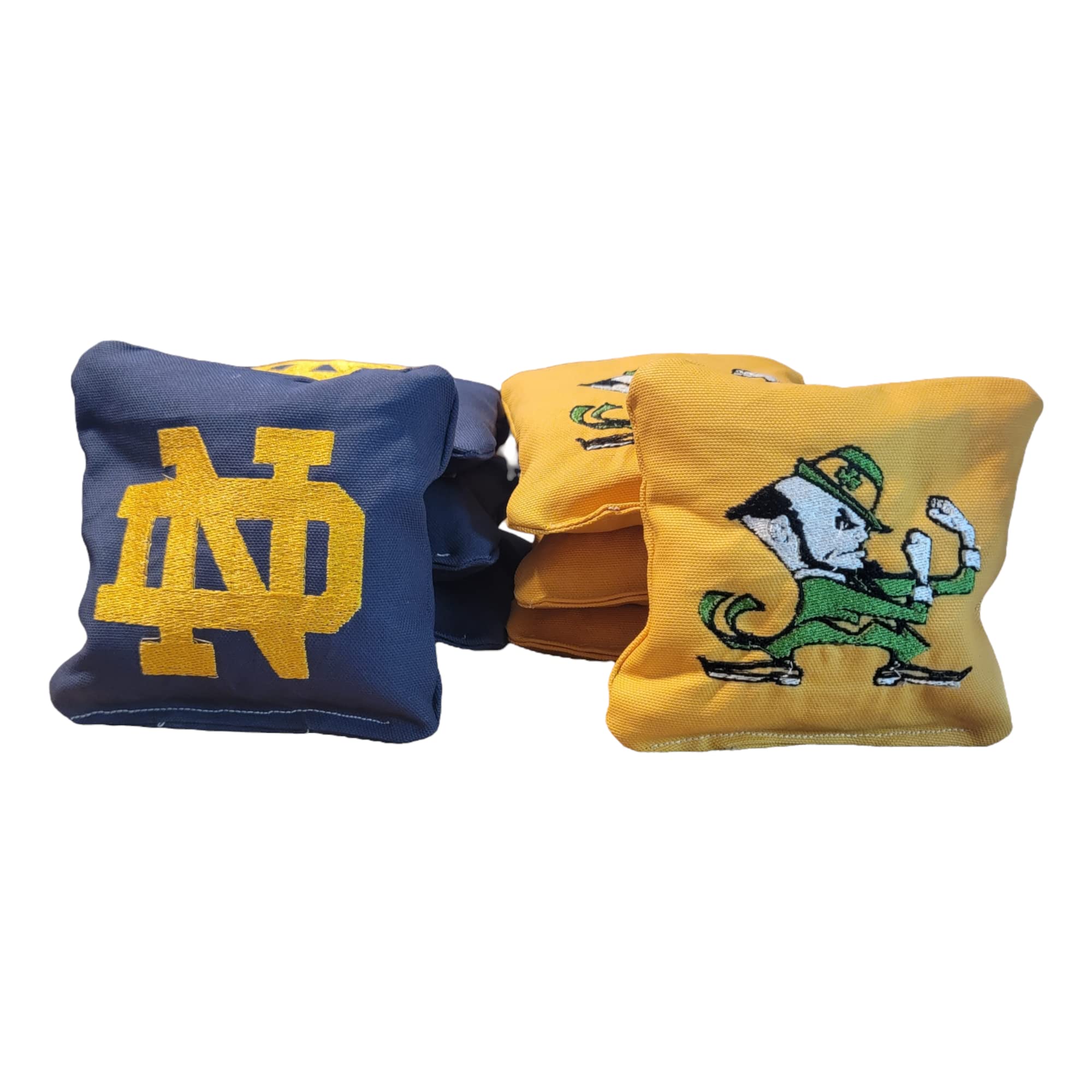 Premium All-Weather Notre Dame Cornhole Bags Set of 8 - Durable Outdoor Game Accessories for Tailgating, Backyard Parties & College Sports Events