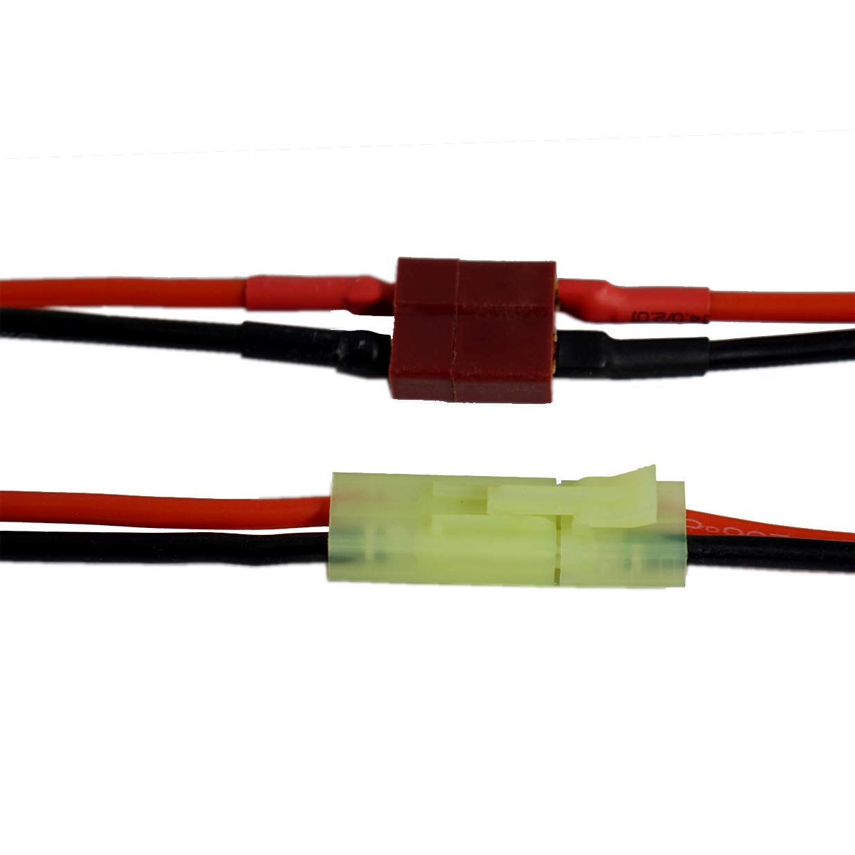 2 Pairs ShareGoo Mini Tamiya to Deans T Plug Adapter - 16AWG Silicone Cable (3.14