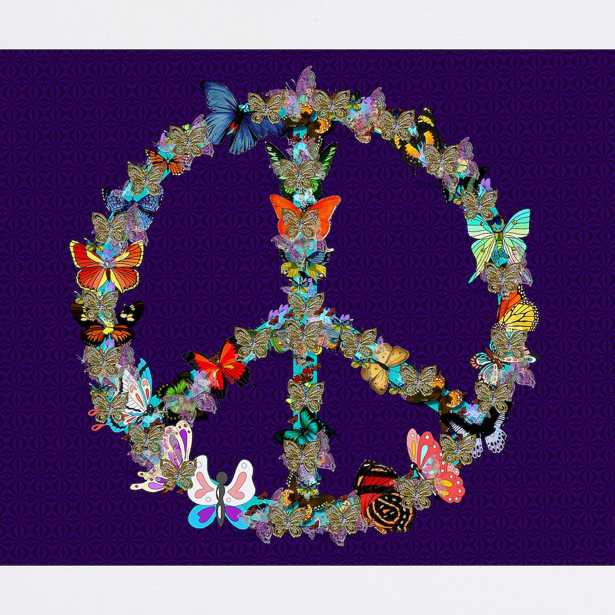 Butterfly Peace Sign Non-Slip Rubber Gaming Mouse Pad - Office & Home Computer Desk Accessory for Work, Gaming & Decor