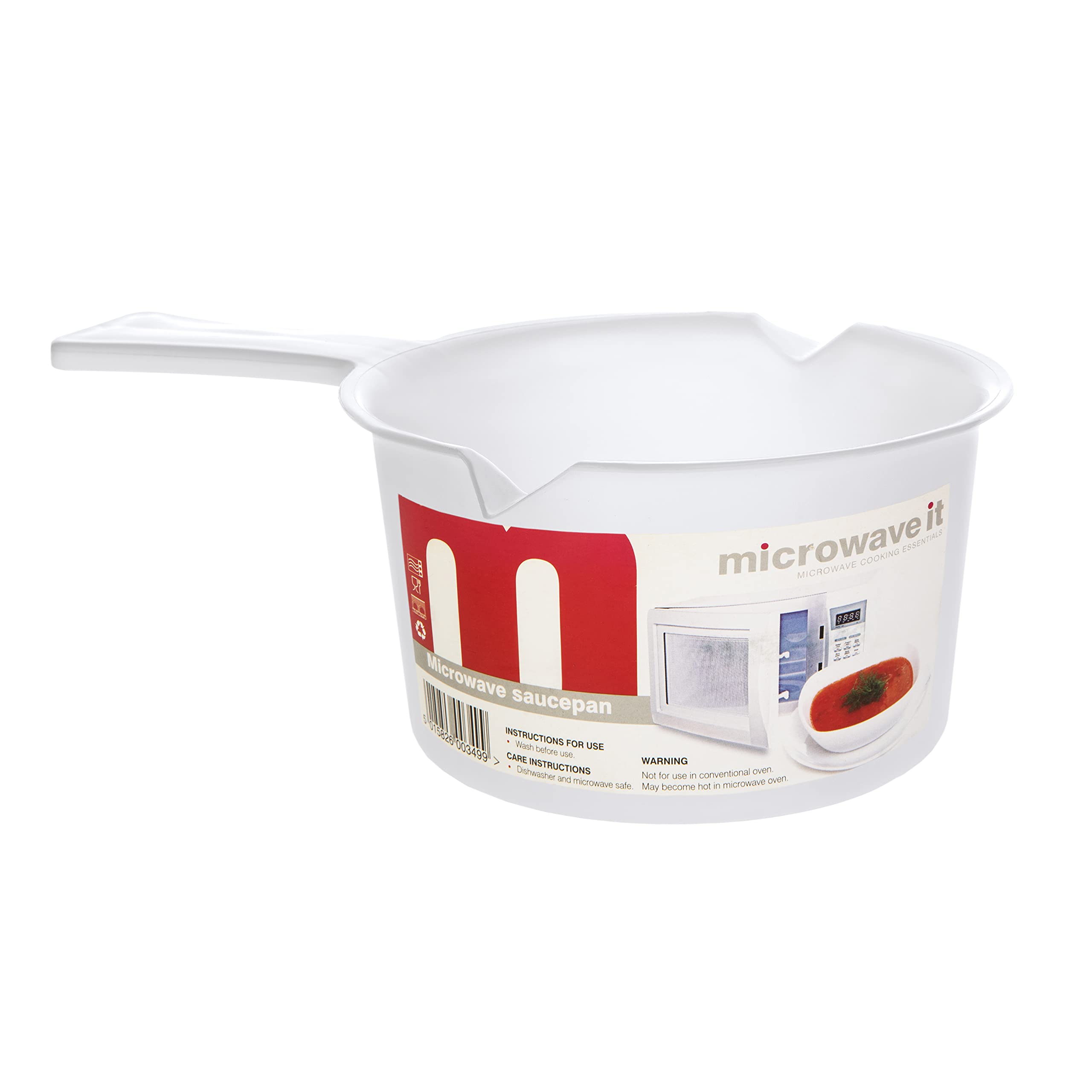 500ml Microwave Safe Sauce Pan with Lid - BPA Free, Non-Toxic for Heating & Cooking Sauces, Soups, Oatmeal - Perfect for Kitchen, Dorm, Office & RV Use