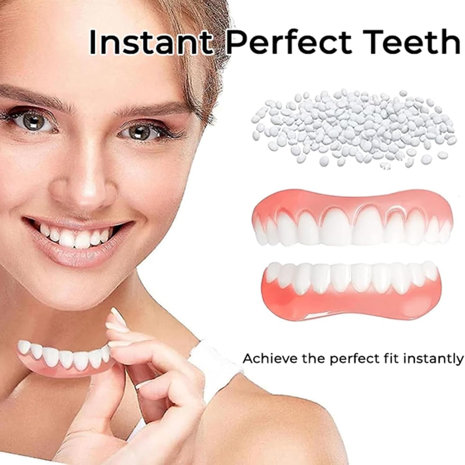 Fit Denture Silicone Reline Kit - Soft & Comfortable Denture Repair Solution for Men & Women (2-Pack) - Perfect for At-Home Denture Adjustments & Comfort Enhancement
