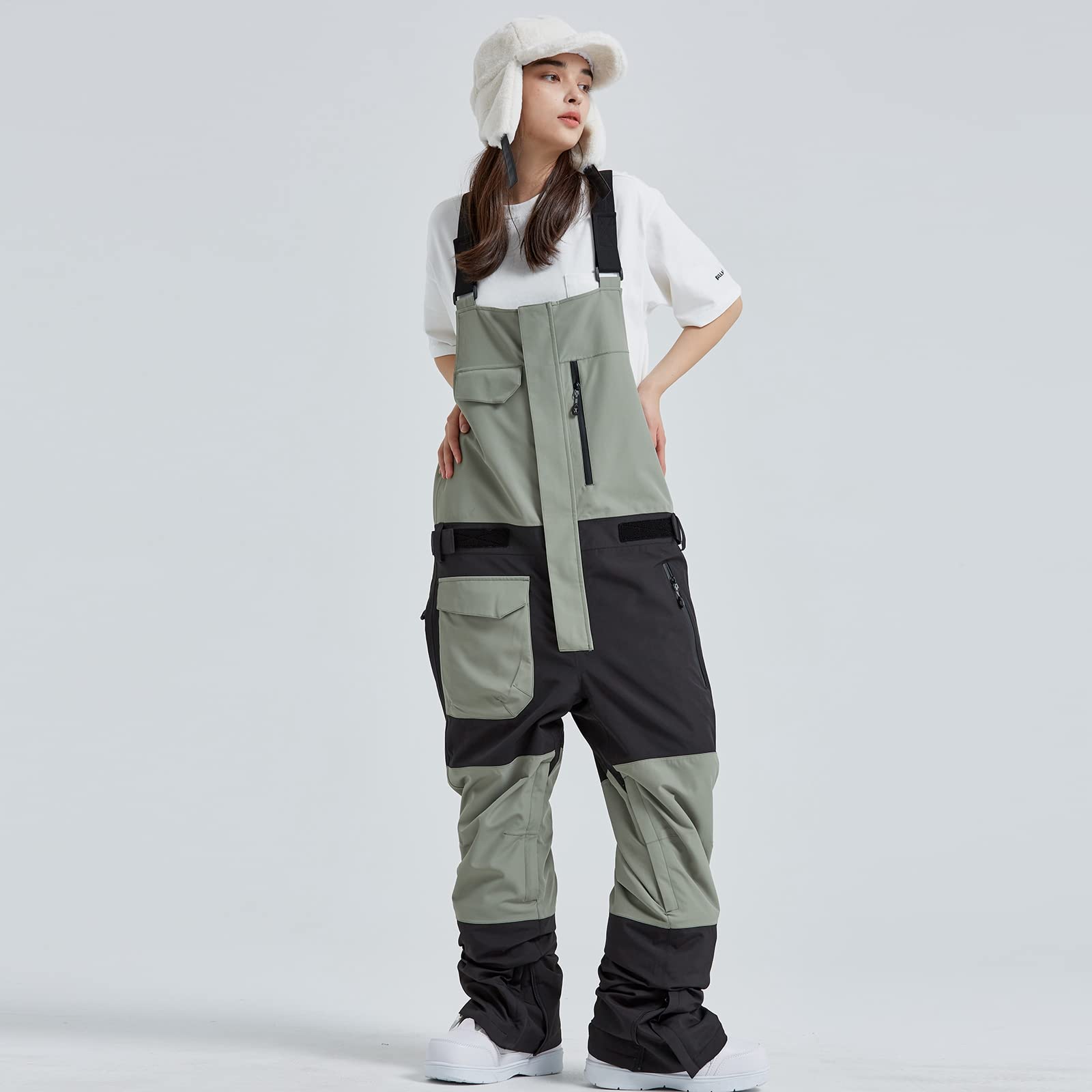 Waterproof Insulated Ski Bib Overalls for Men & Women - Windproof Snow Pants for Skiing, Snowboarding & Outdoor Winter Activities