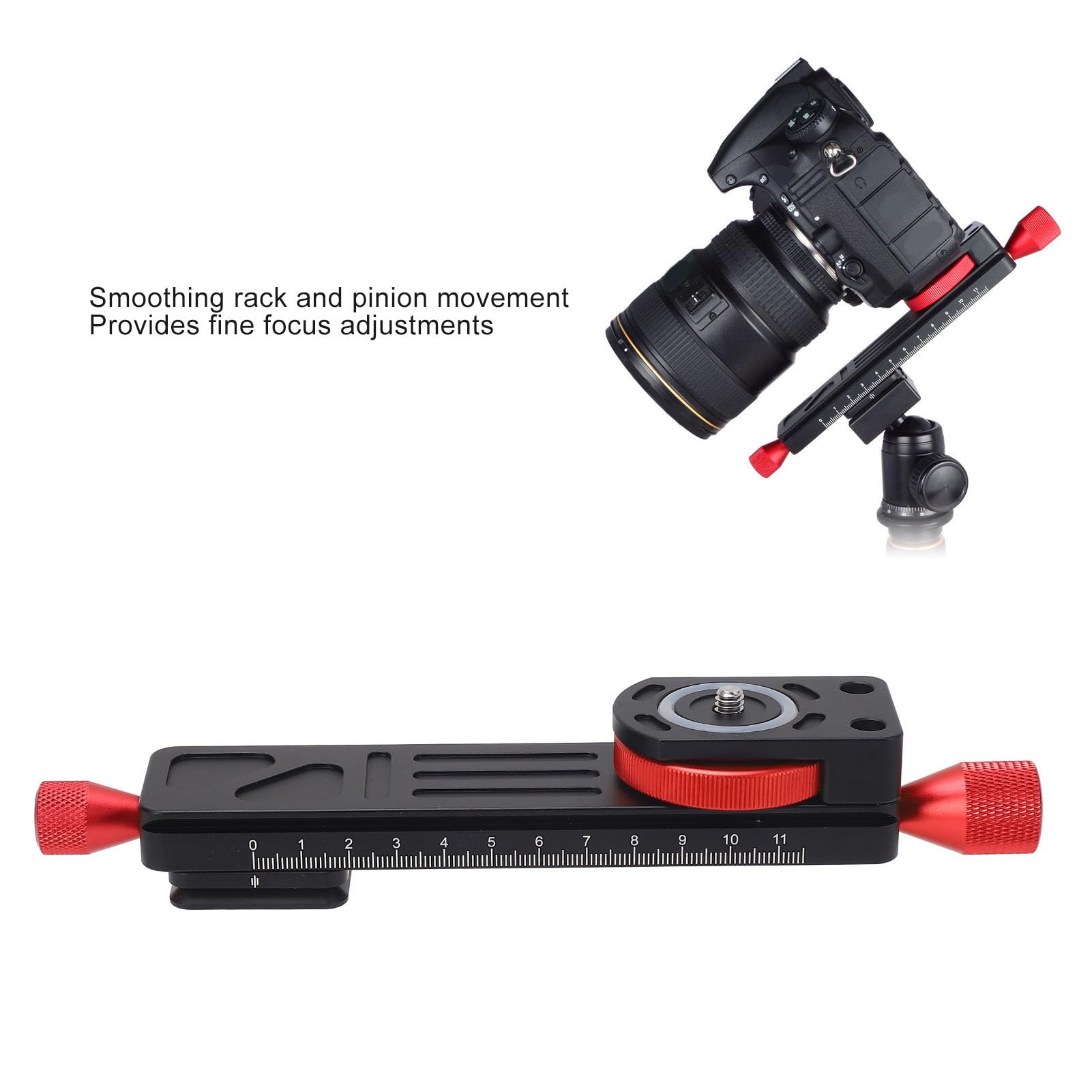 Macro Rail Slider for Mirrorless Cameras - 5kg-10kg Load Capacity, Aluminum Alloy Quick Release Clamp with 1/4